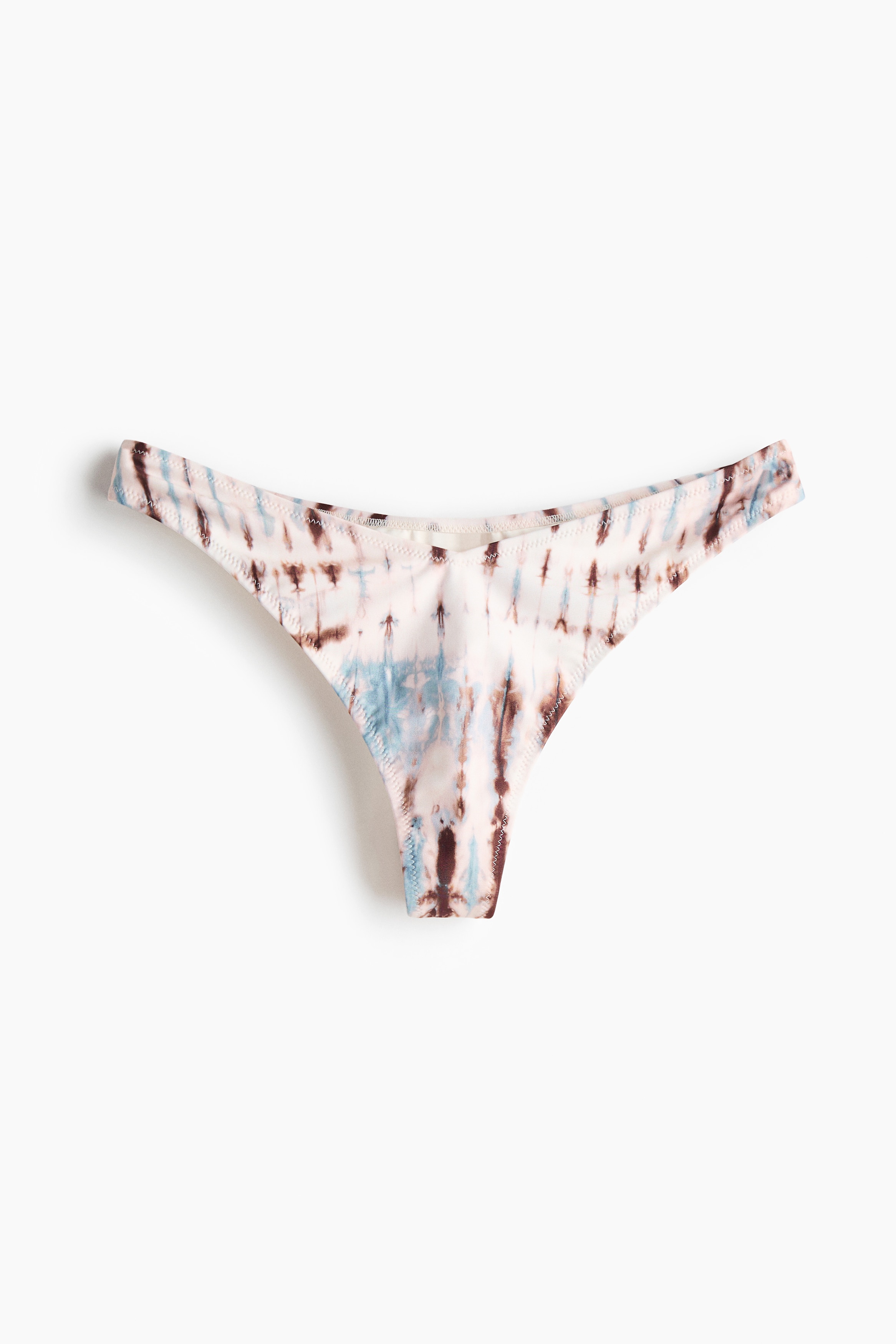 Tanga bikini - Beige chiaro/motivi batik/Rosso acceso