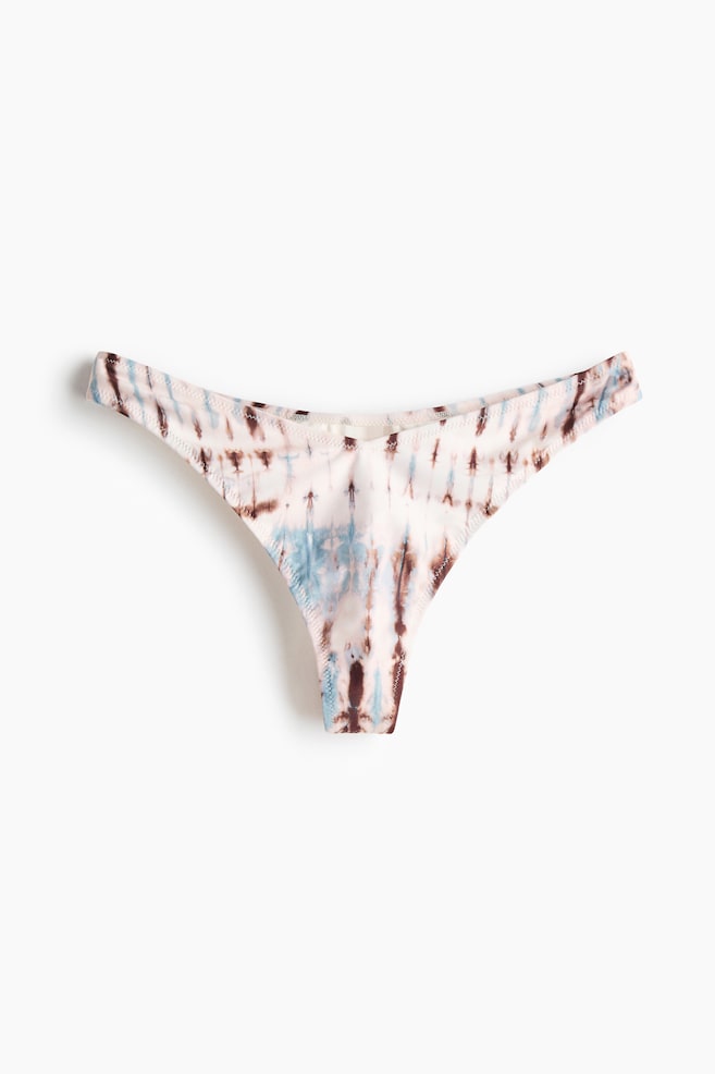 Thong Bikini Bottoms - Light beige/tie-dye/Light beige/leopard print/Light purple/paisley/Bright green/Light purple/Light beige/leopard print - 1