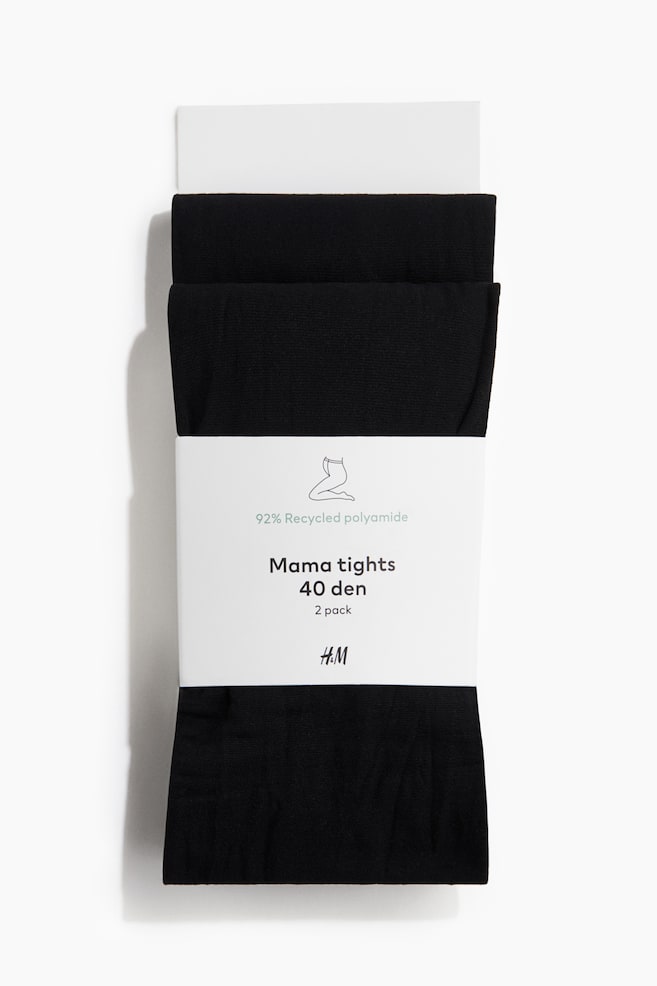 MAMA 2er-Pack Strumpfhosen 40 Denier - Schwarz - 1