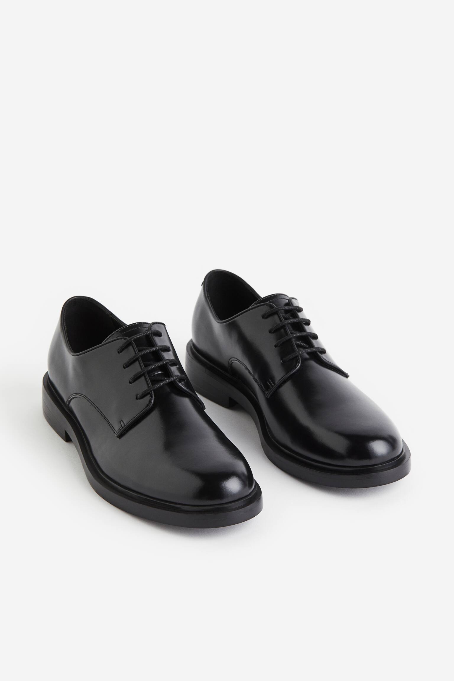 Derby Shoes - Black/Dark brown - 4