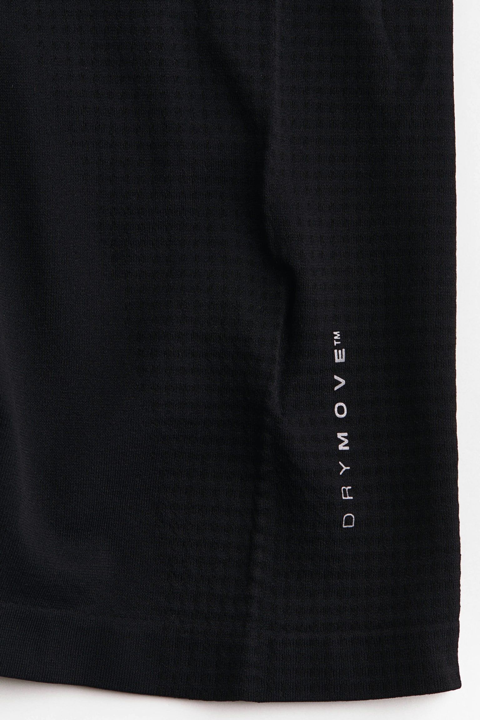 Мужская рубашка H&M Move Muscle-Fit Half-Zip Sports Shirt with DryMove™, цвет: Чёрный — фото 7
