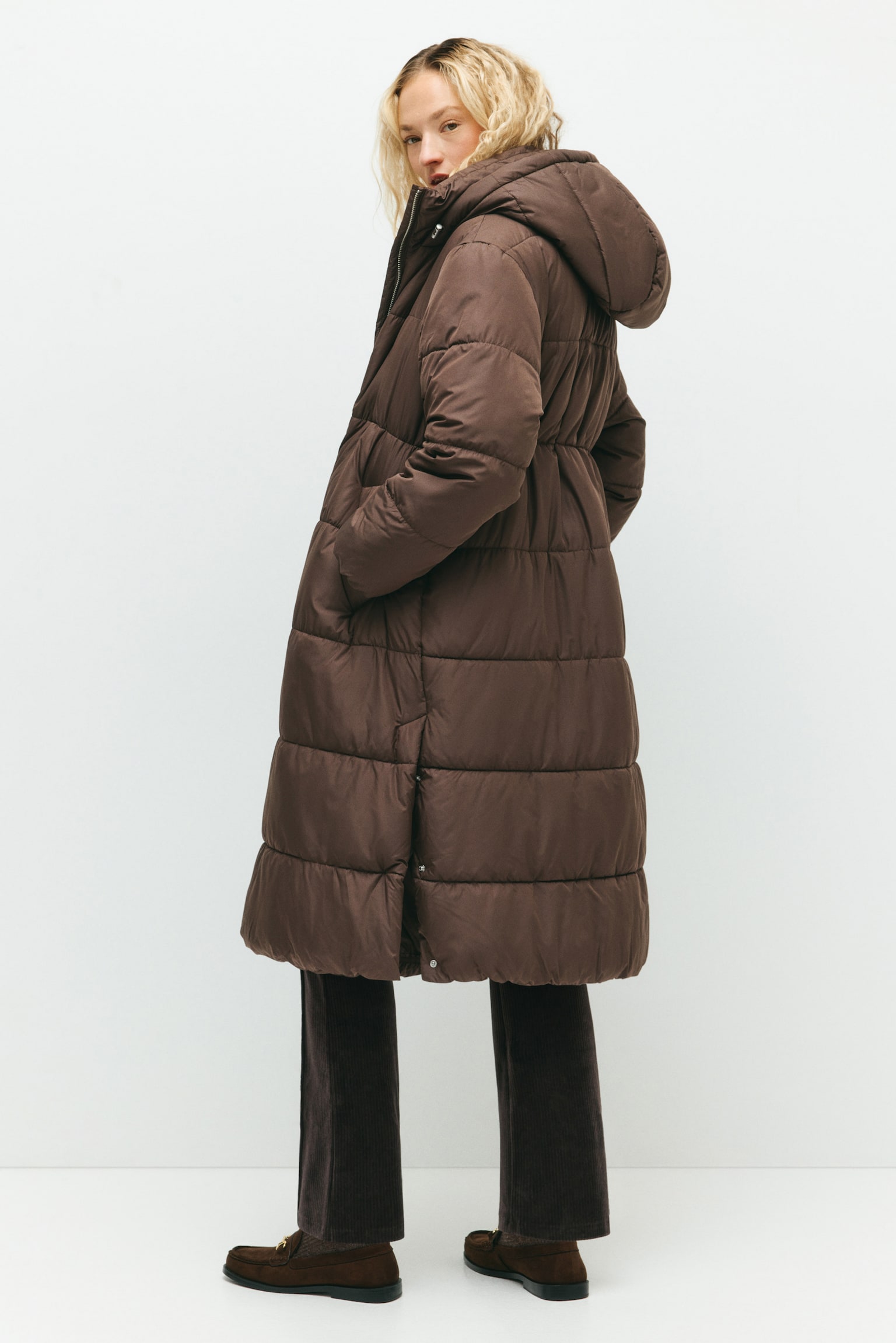 MAMA Padded jacket - Dark brown/Light dusty beige/Black - 3