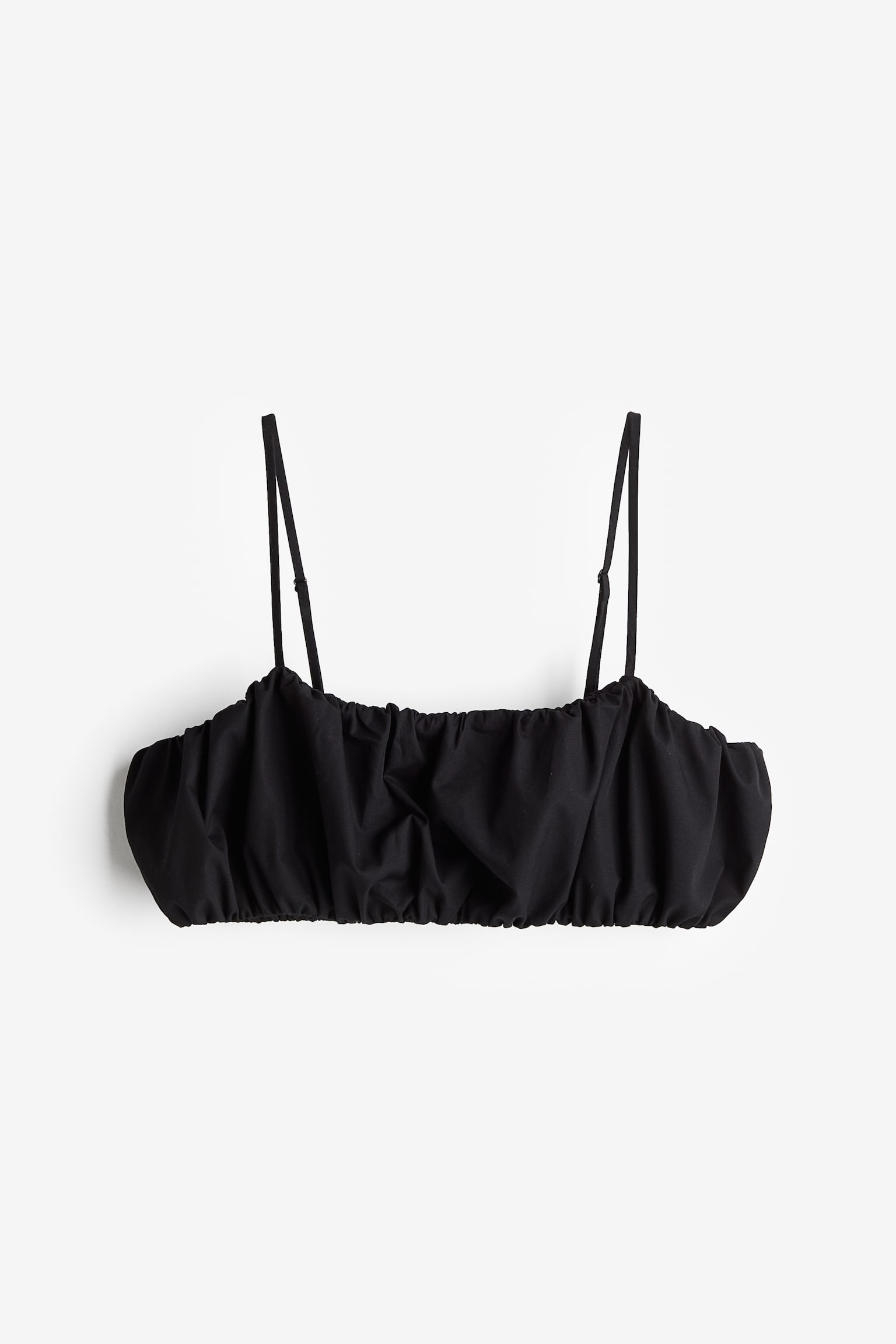 Poplin Bralette Top - Black/Red - 2