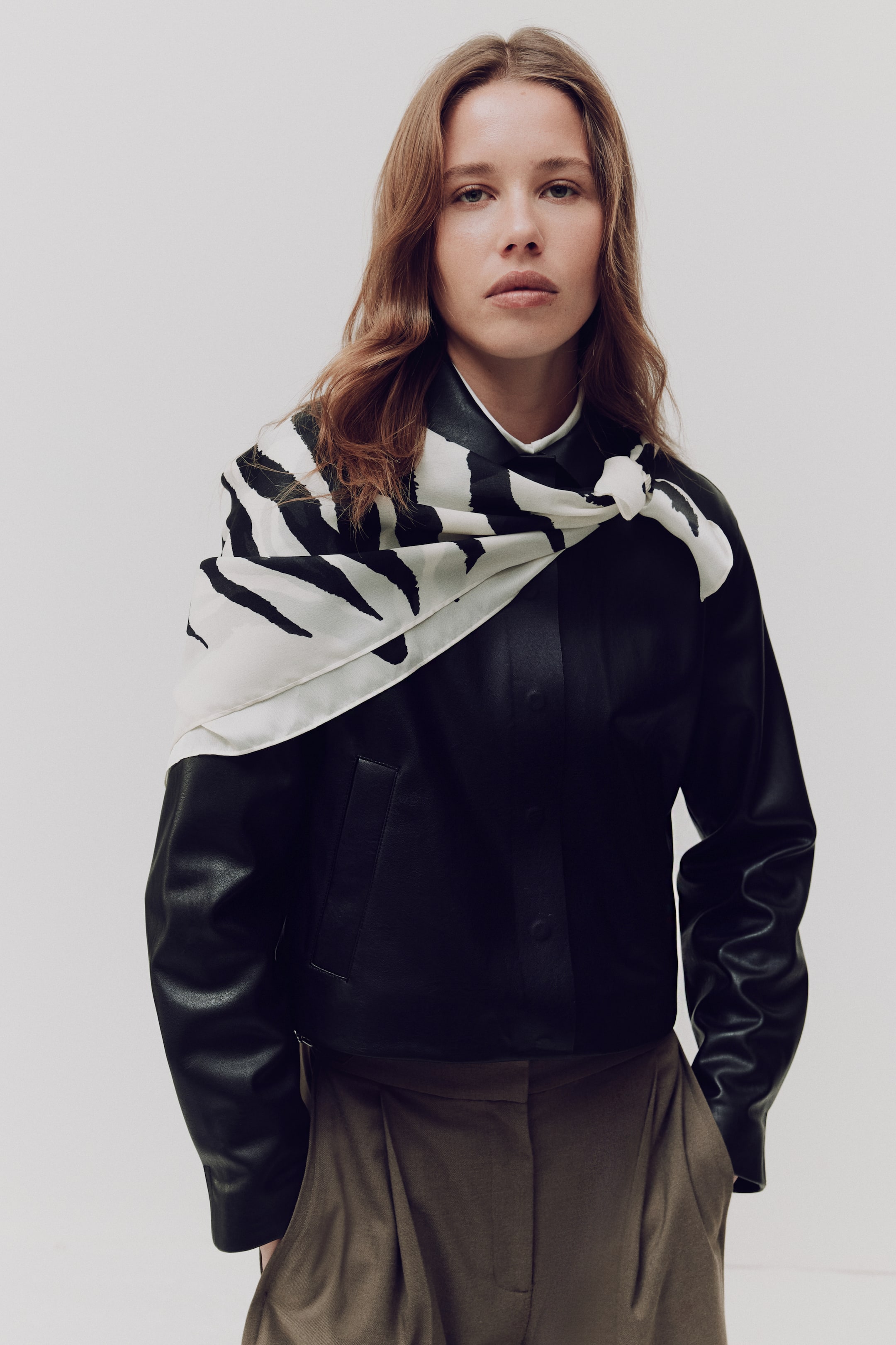 View larger image: Patterned scarf - White/Zebra print - Ladies | H&M IE 1