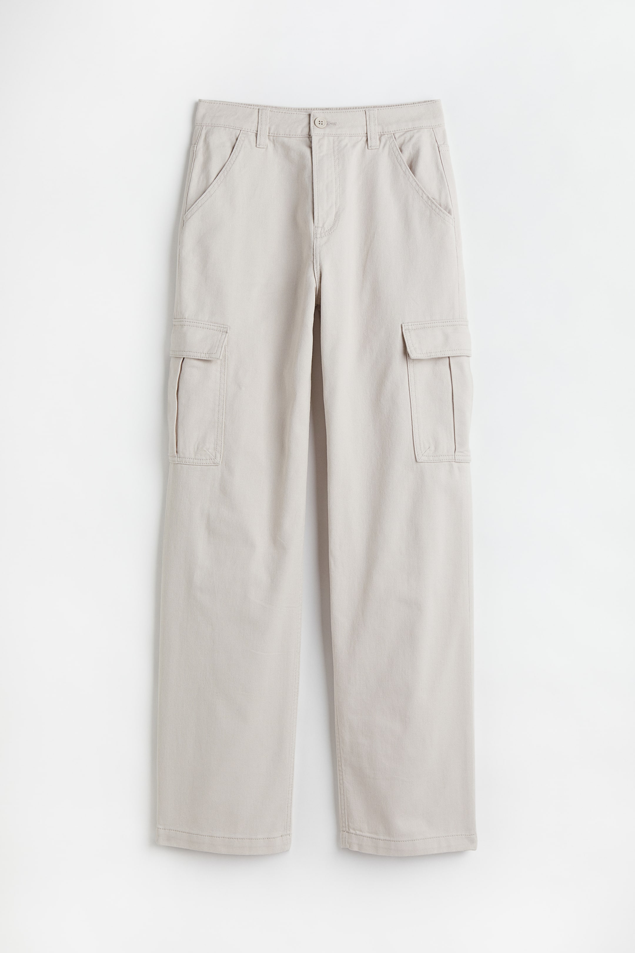 View larger image: 90s Baggy High Waist Jeans - Light beige - Ladies | H&M IN 1