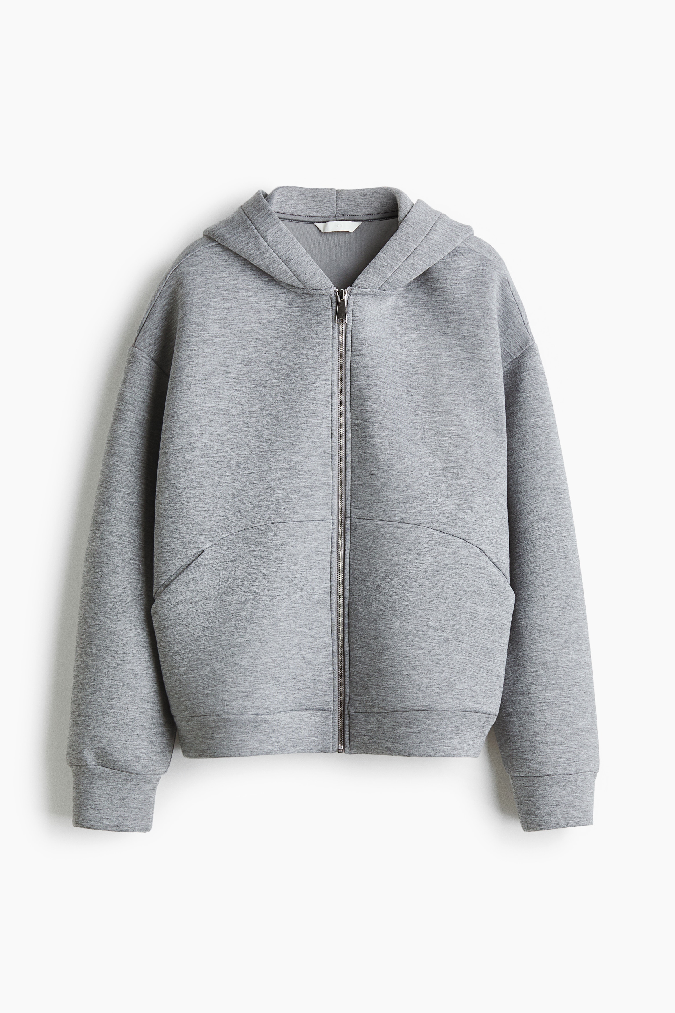 Scuba zip-through hoodie - Grey marl