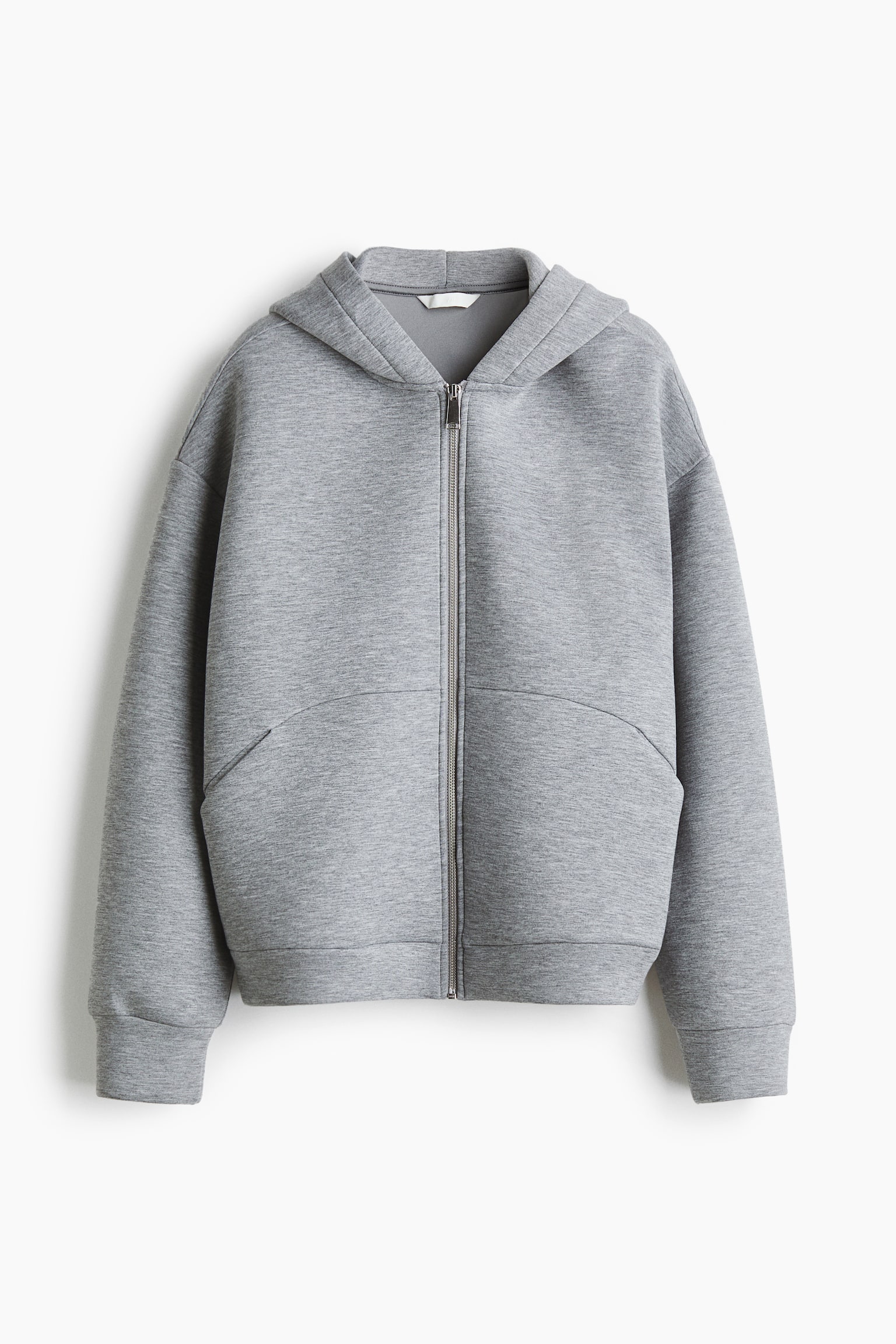 Scuba zip-through hoodie - Grey marl - 2
