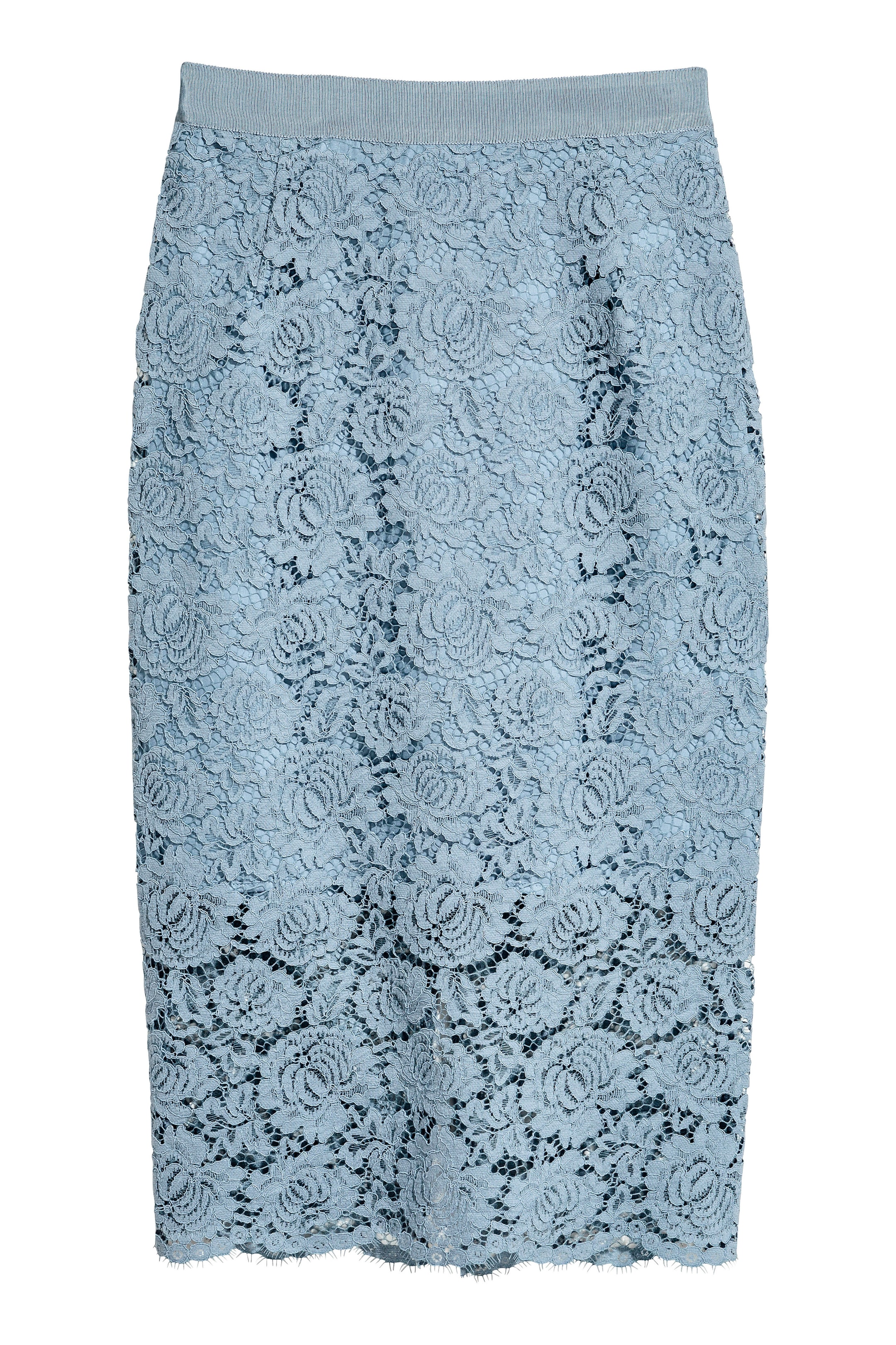 View larger image: Lace pencil skirt - Blue-grey - Ladies | H&M GB 1