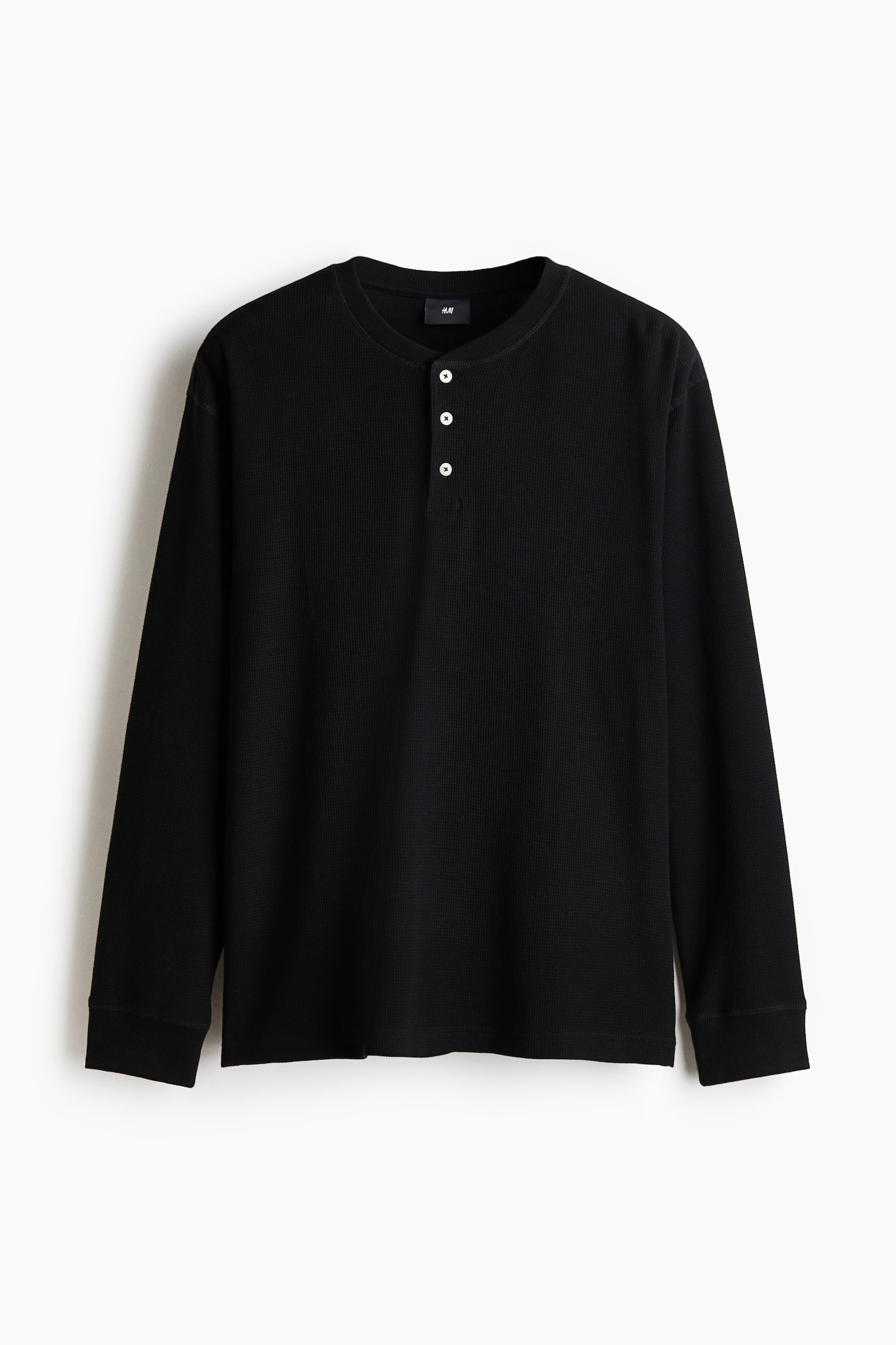 Мужские комплекты H&M 2-Piece Waffled Loungewear Set, цвет: Чёрный — фото 7