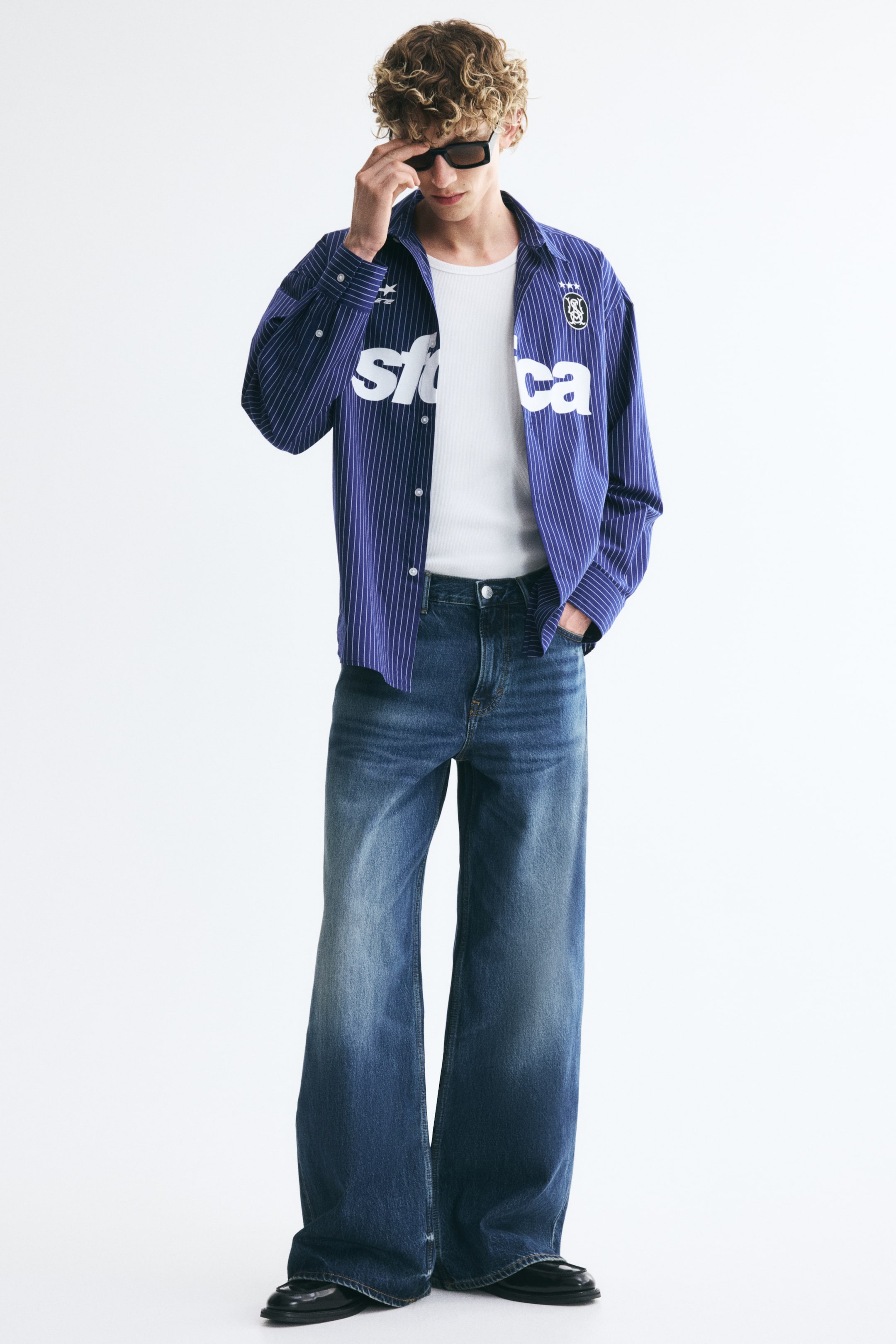 View larger image: Wide Jeans - Dark denim blue - Men | H&M 1