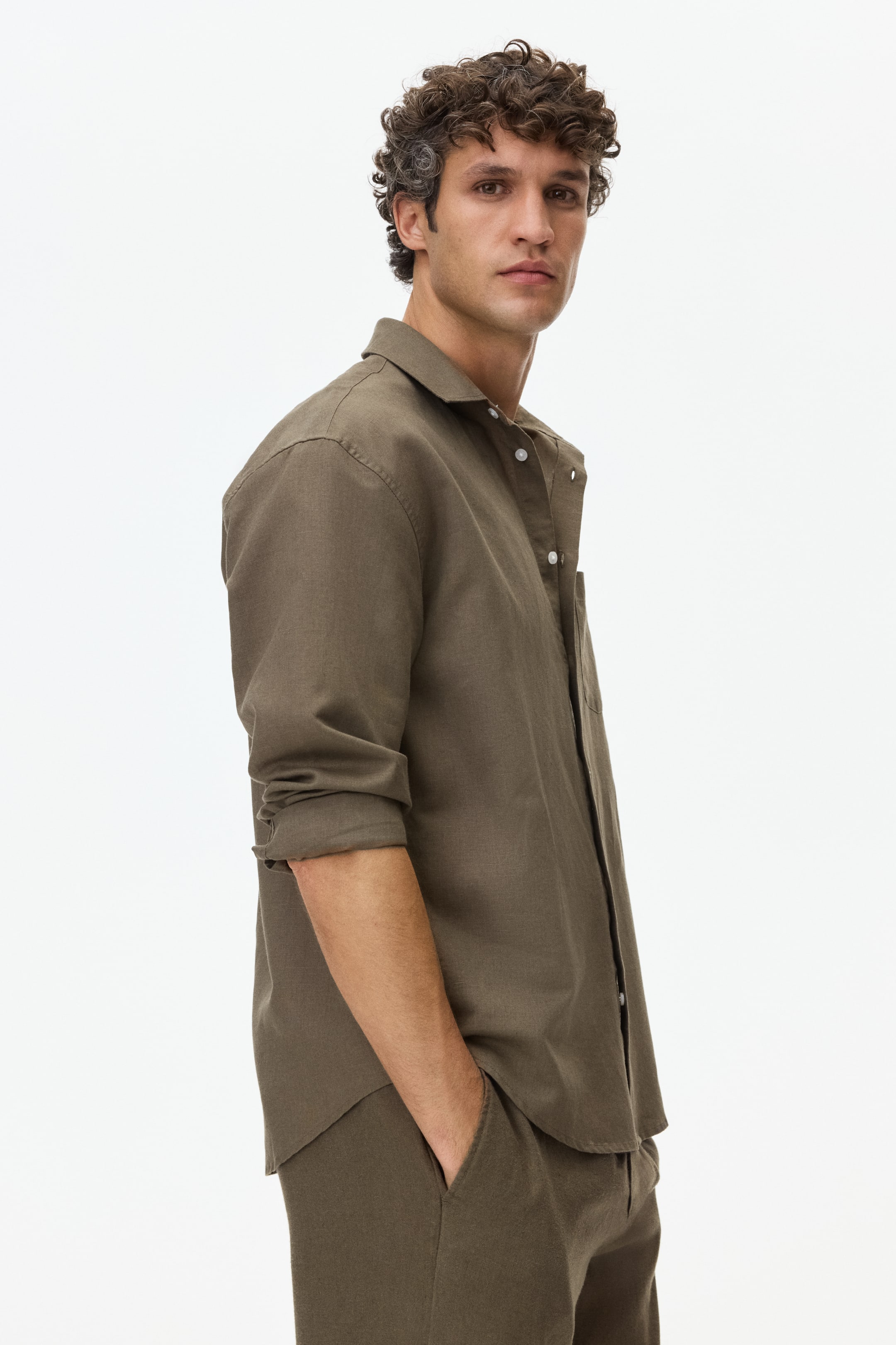 Relaxed-Fit Linen-Blend Shirt