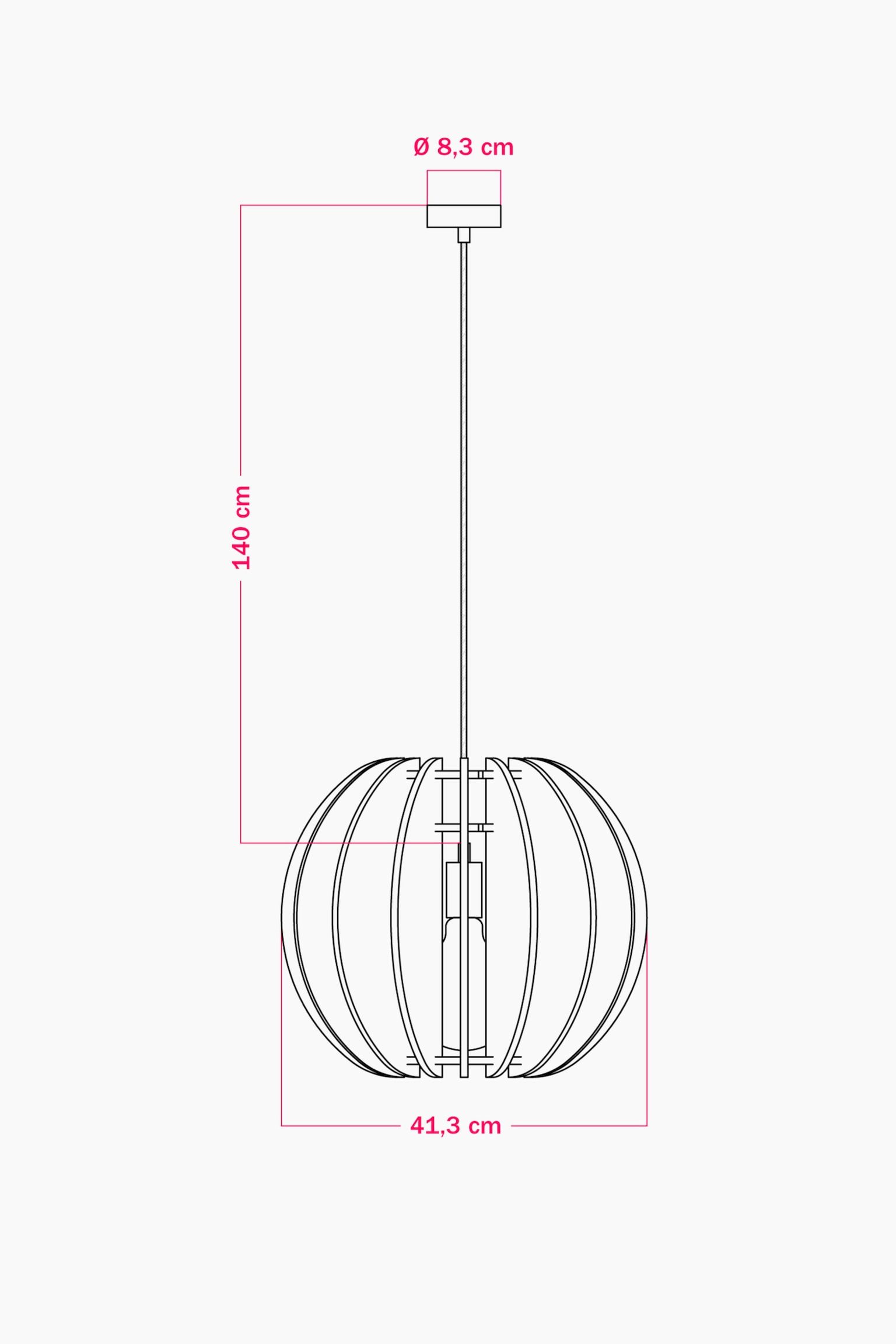 Lampa Wisząca Z Materiału Dźwiękochłonnego - Czarny/Mieszanka - 6