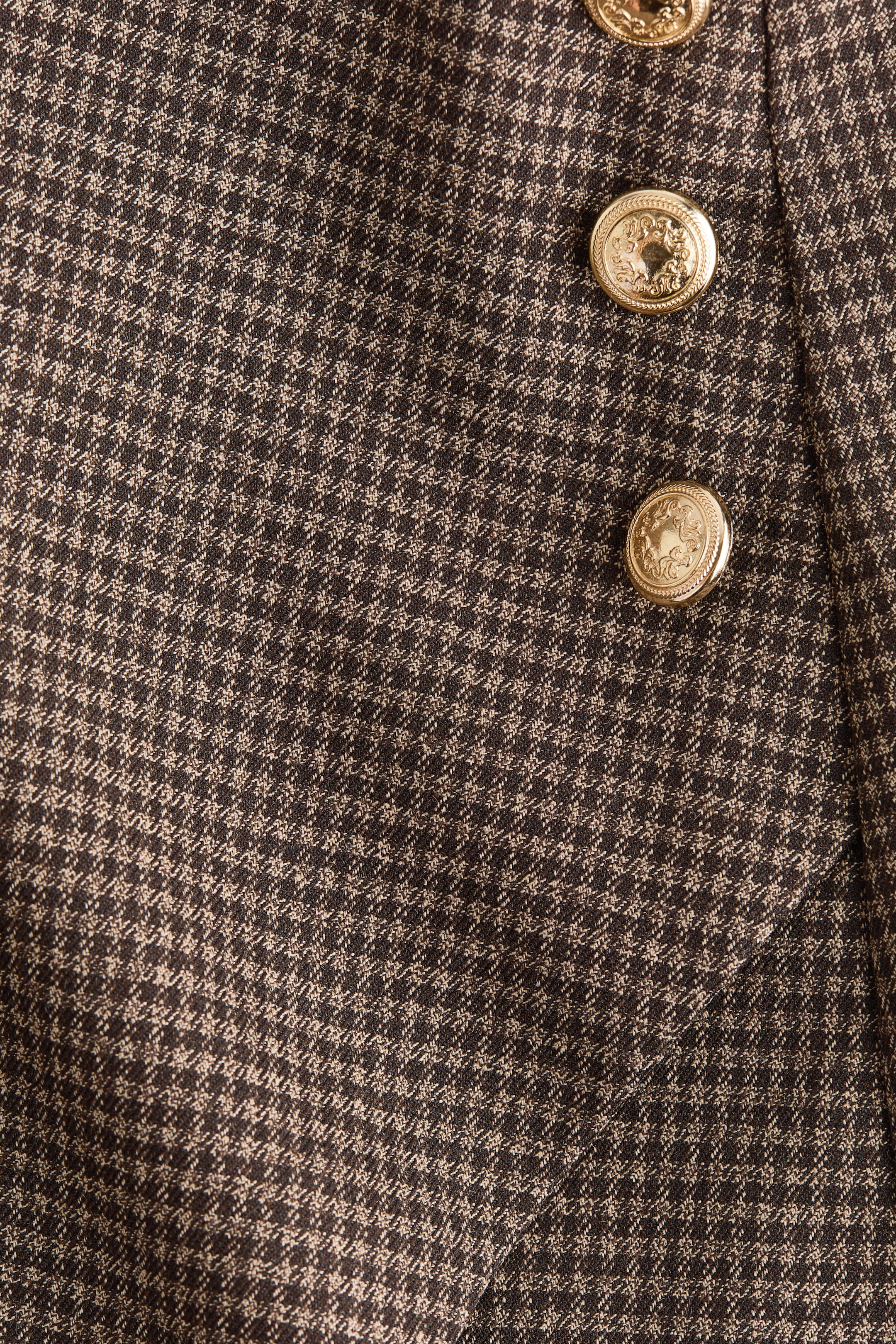 Button-Detail Wrap Skort