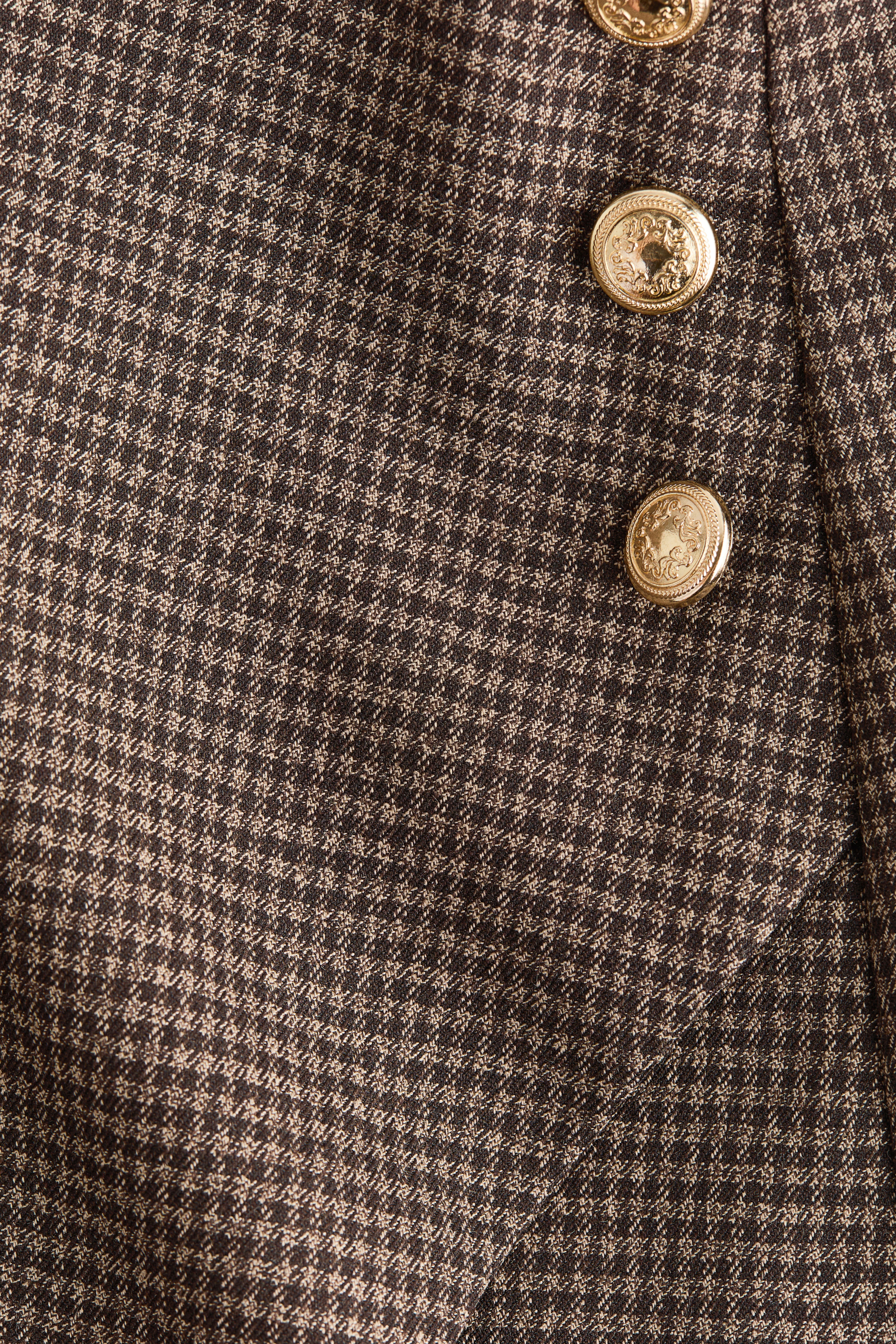 Button-Detail Wrap Skort