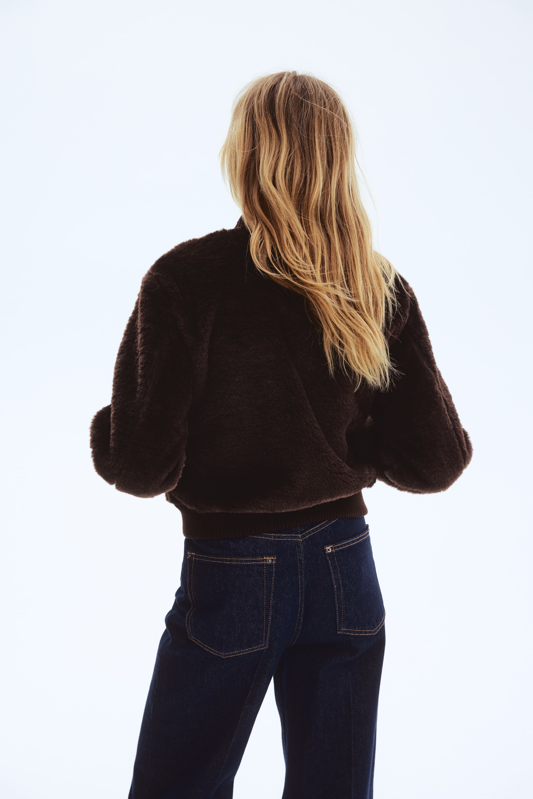 Blouson d'aviateur en peluche