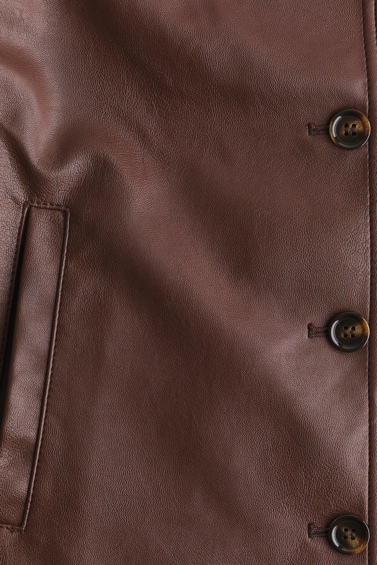 Coated jacket - Dark brown - 3