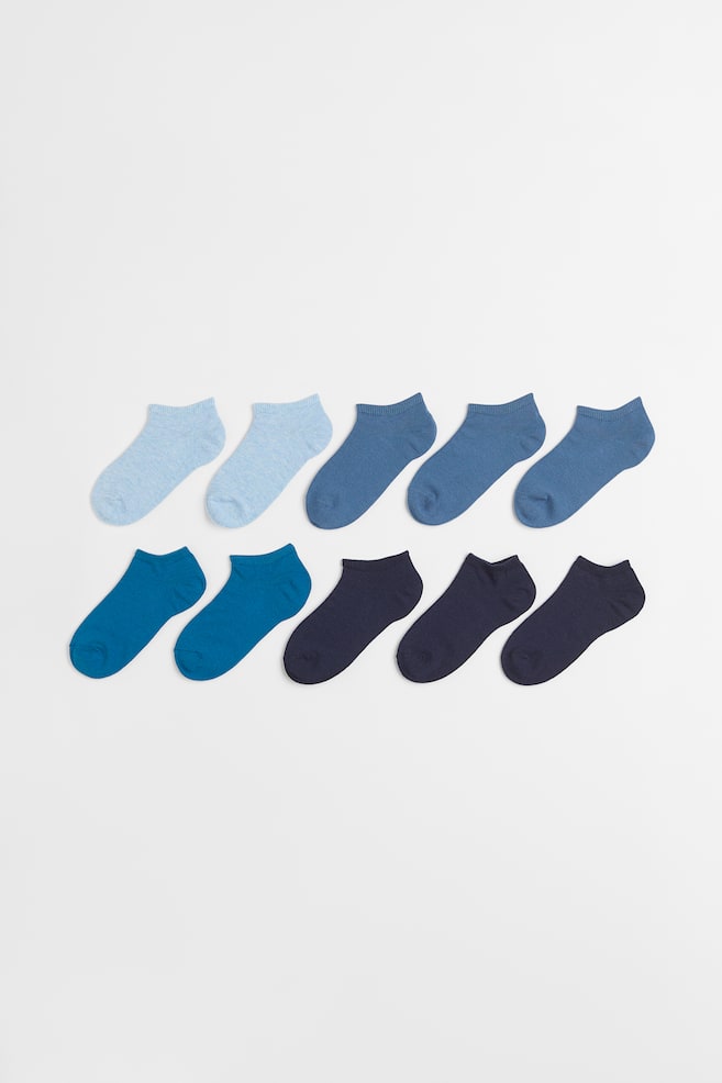 10-pack trainer socks - Blue/Bright blue/Dark blue/Light grey marl/Light blue/Bright blue - 1