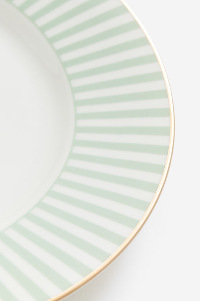 Porcelain dinner plate - Green/Striped - 2