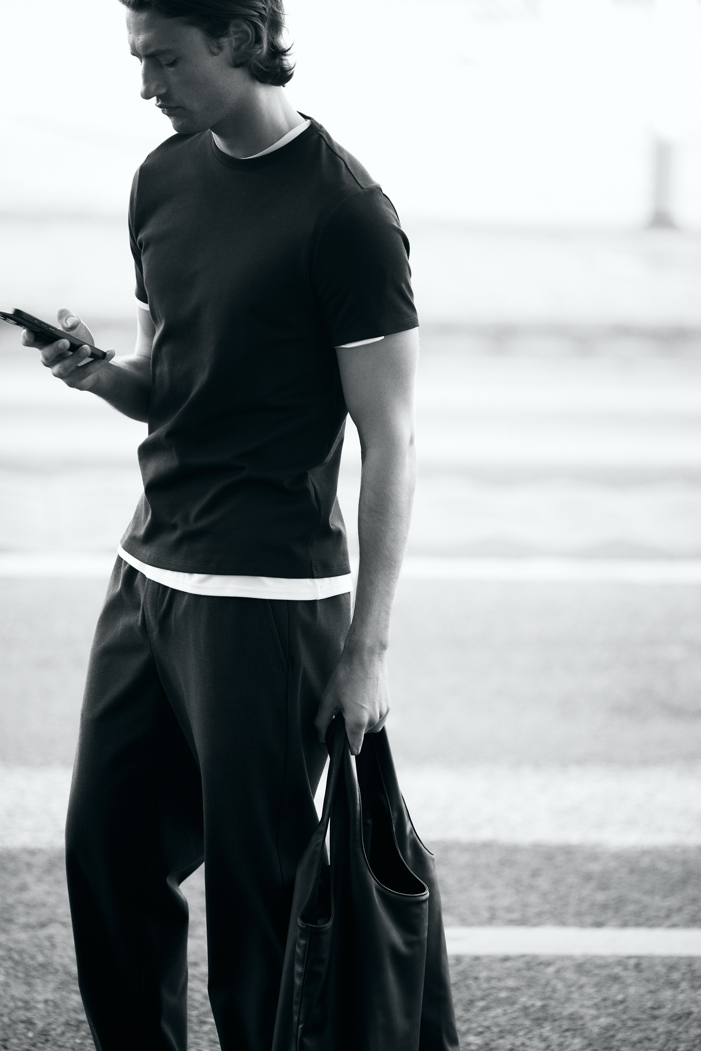 Four-way Stretch Regular Fit Pull-on trousers