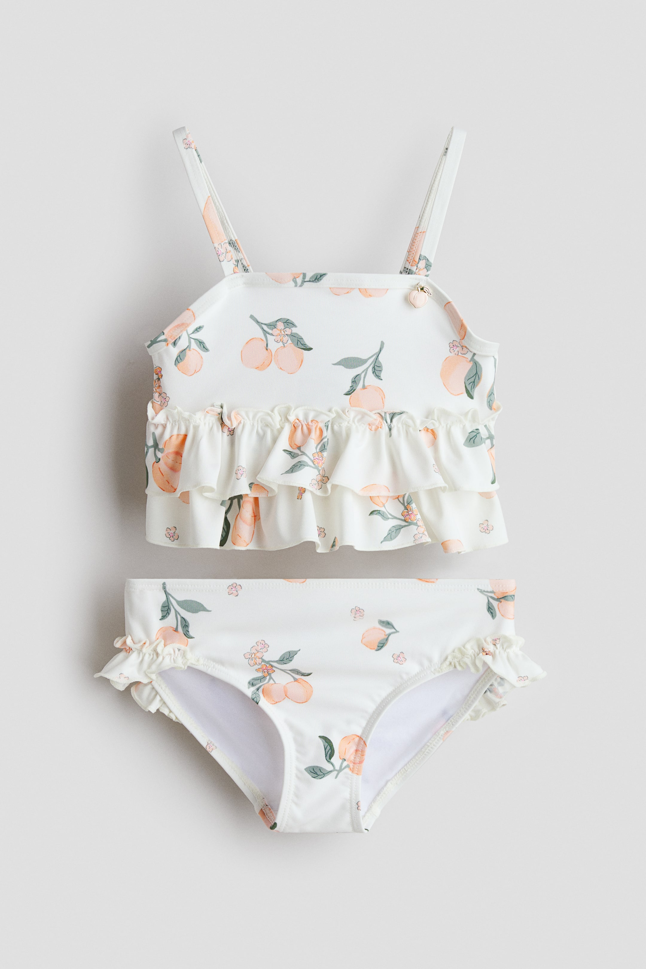 Grotere afbeelding bekijken: Bikini met volants - Wit/perziken - KINDEREN | H&M NL 1