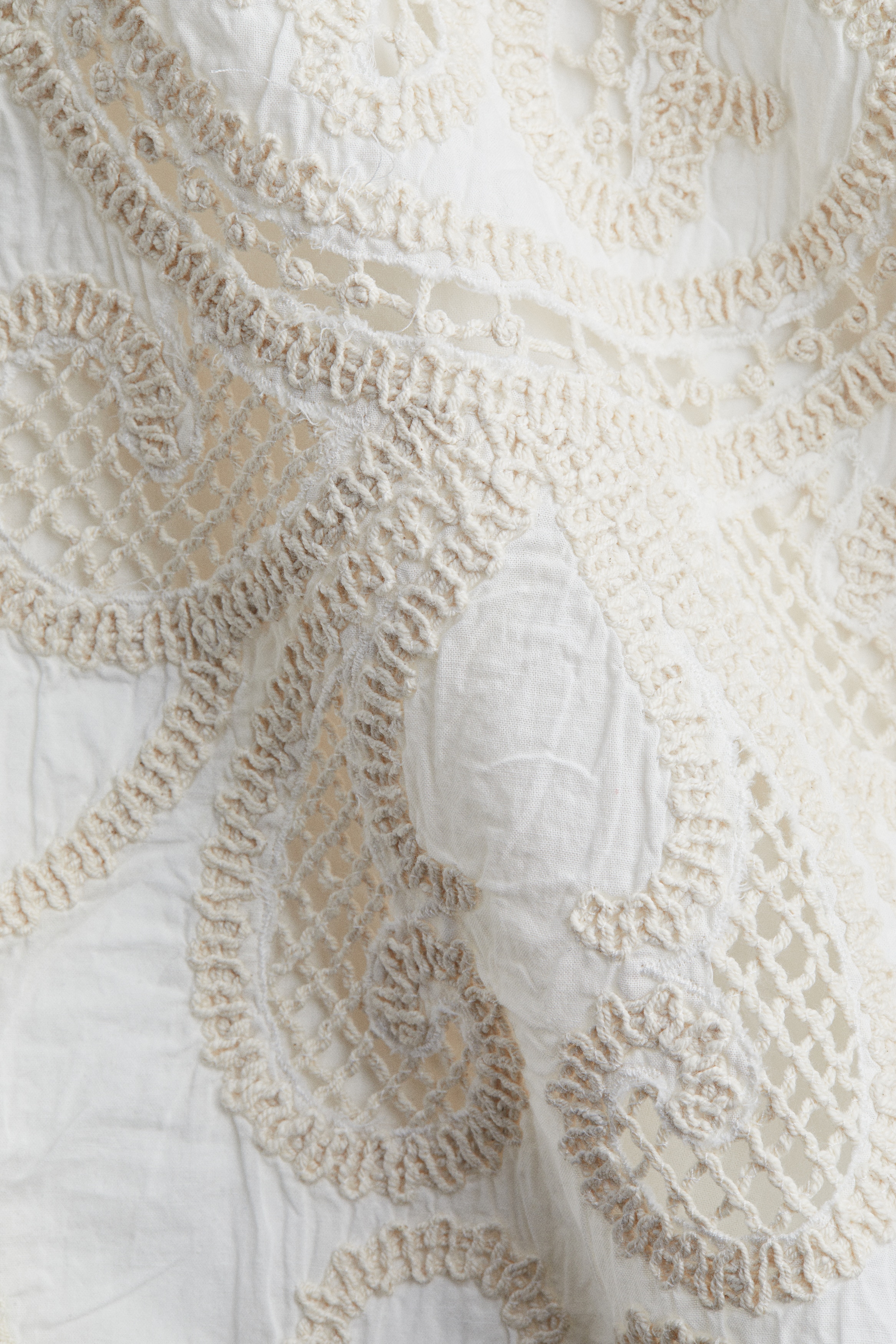Women's White/navy blue Eyelet-Embroidered Shift Dress | H&M US Women's White/navy blue Eyelet-Embroidered Shift Dress | H&M US