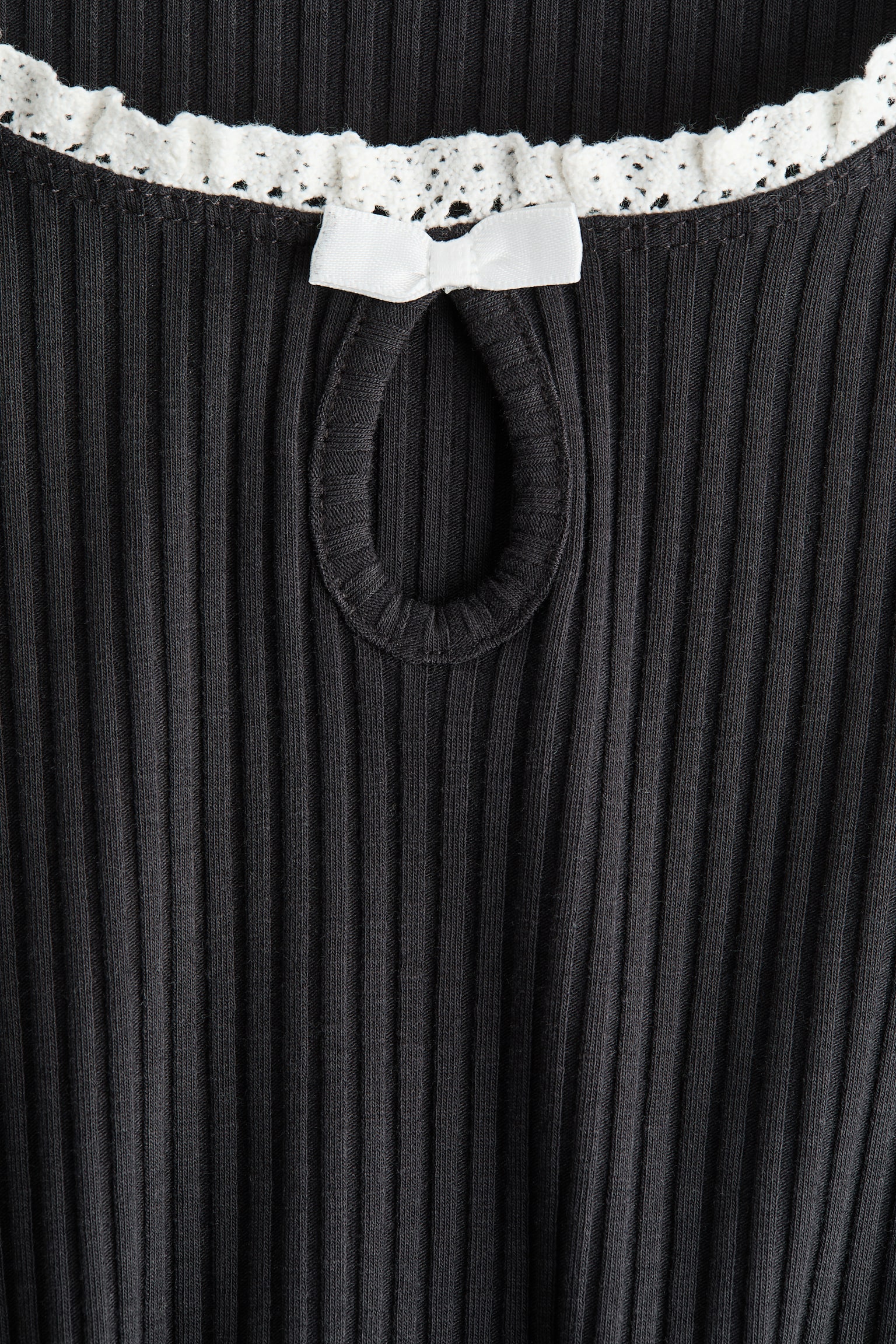 Váy gân nổi cổ chữ U - Màu xám đậm/Màu xanh dương nhạt - 4