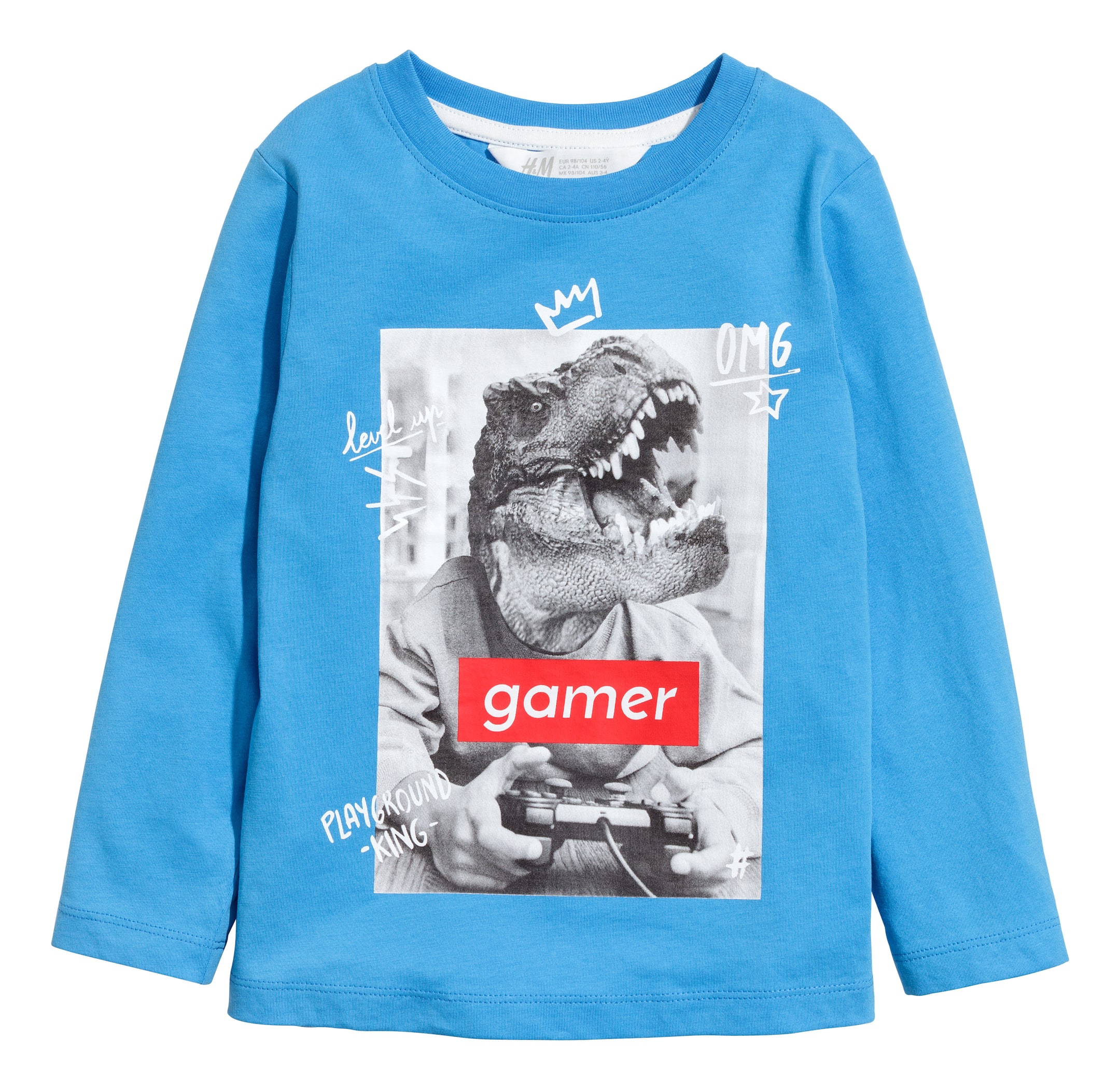 View larger image: Printed jersey top - Blue - Kids | H&M GB 1