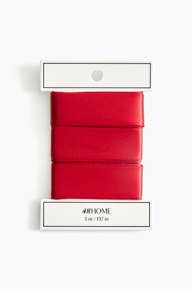 Nastro in satin - Rosso/Nero/Bianco - 1