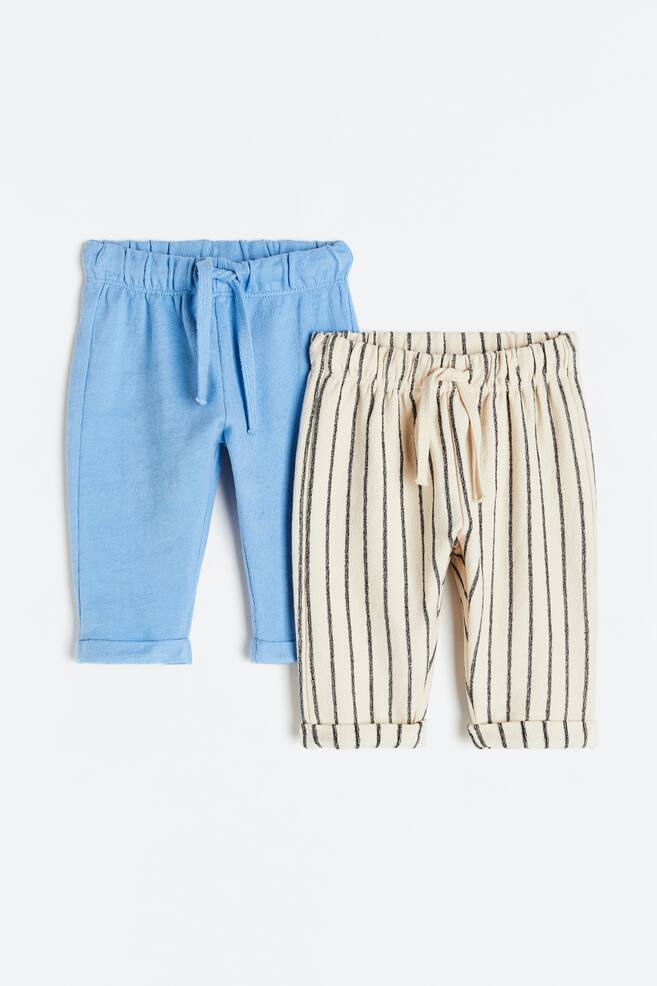 2-pack sweatpants - Beige/Striped/Brown/Blue/Beige/Black/Blue/Green