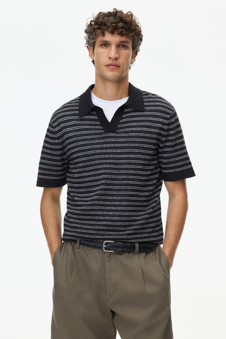 Polo majica od mešavine lana Regular Fit