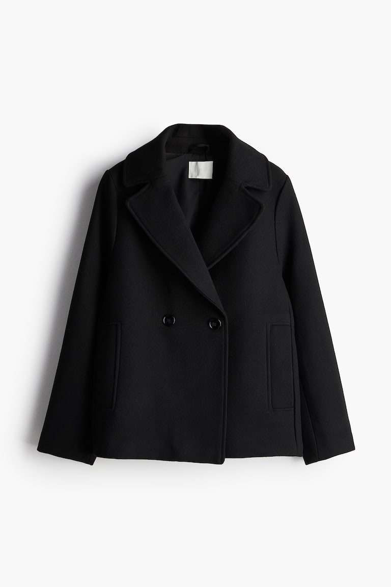 Short pea coat Black Ladies H&M GB