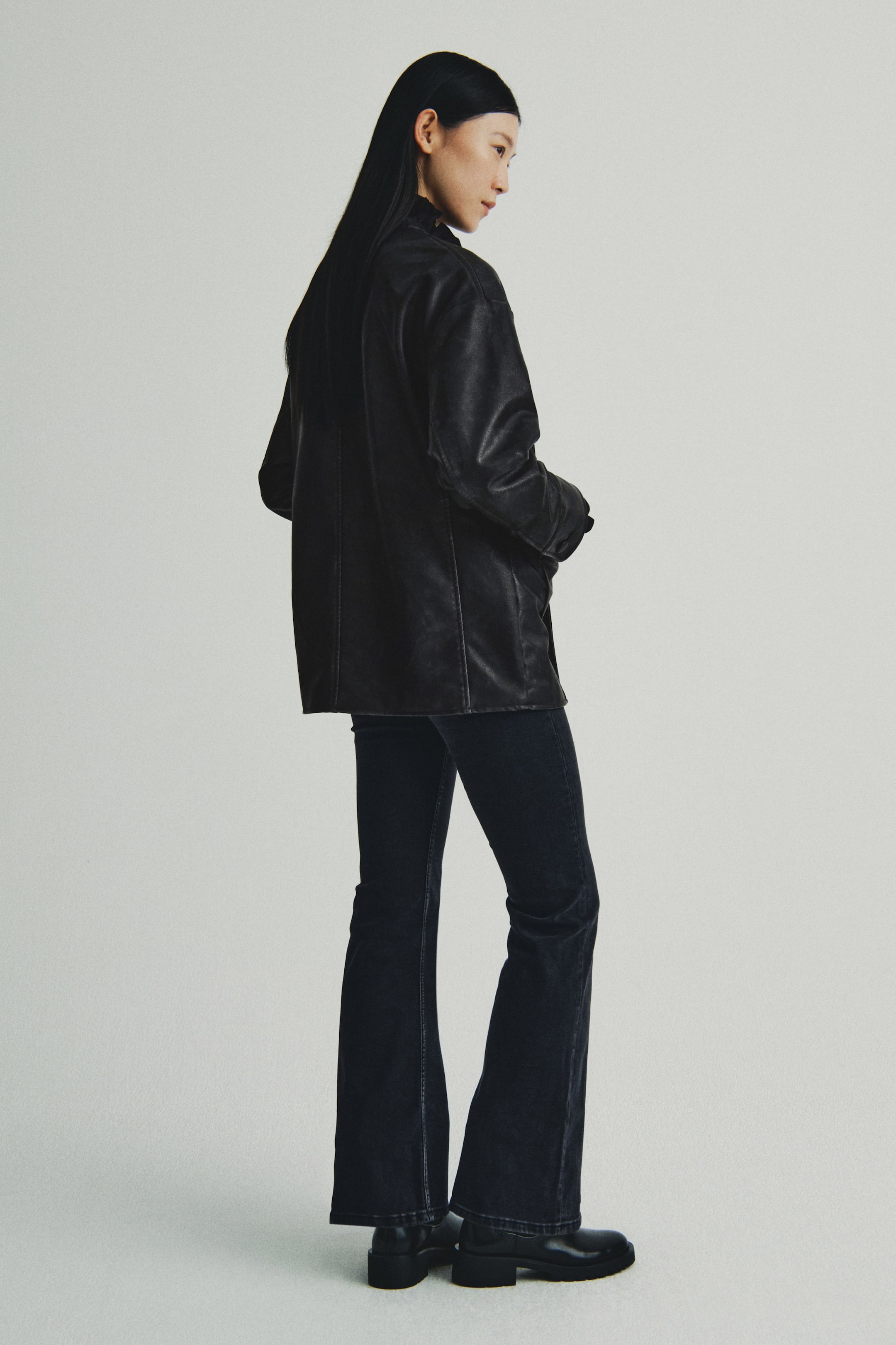 拡大画像を表示: コーティングジャケット - ブラック - レディース | H&M JP 3