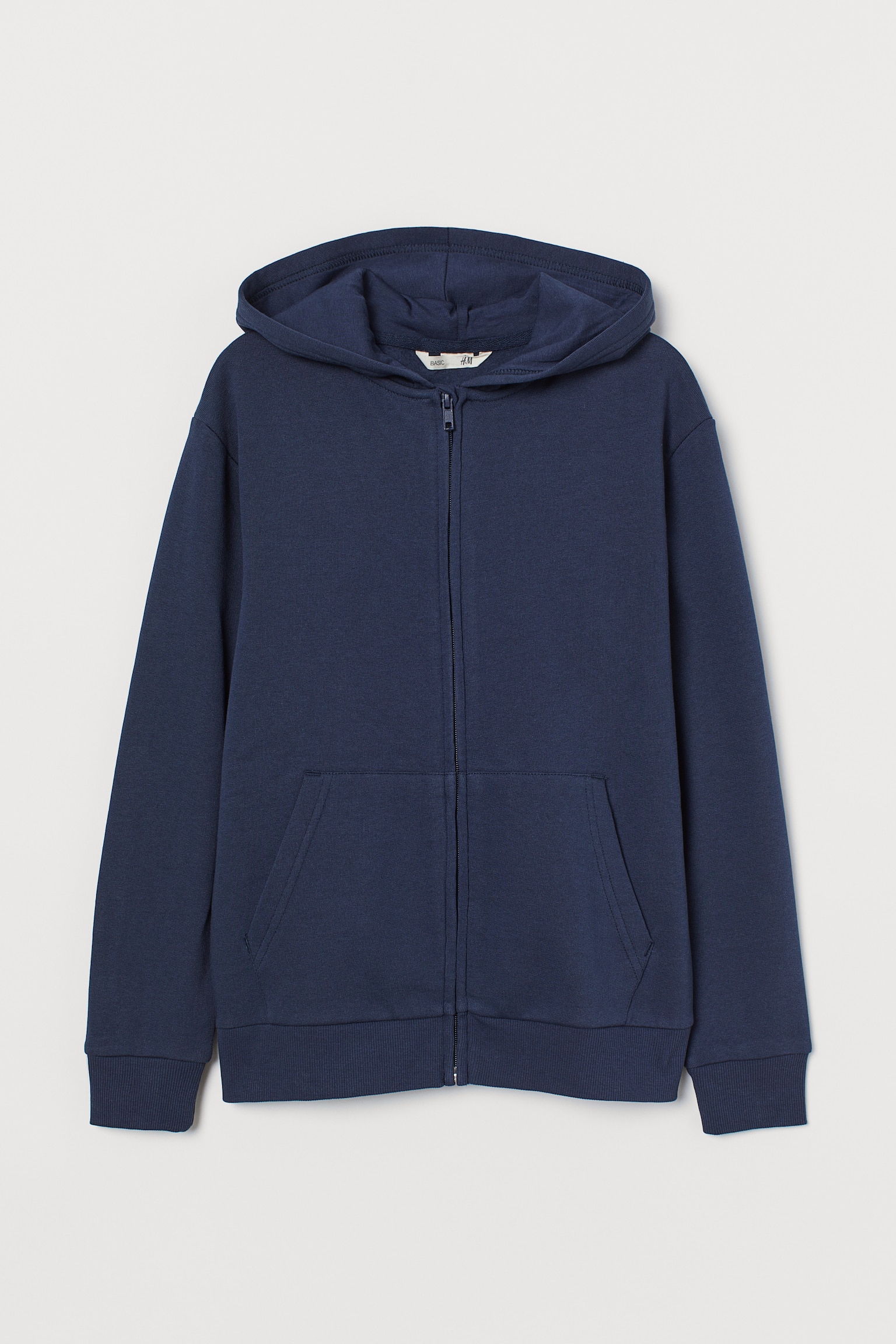 Zip Up Hoodie - Navy blue/Light grey marle/Black - 1