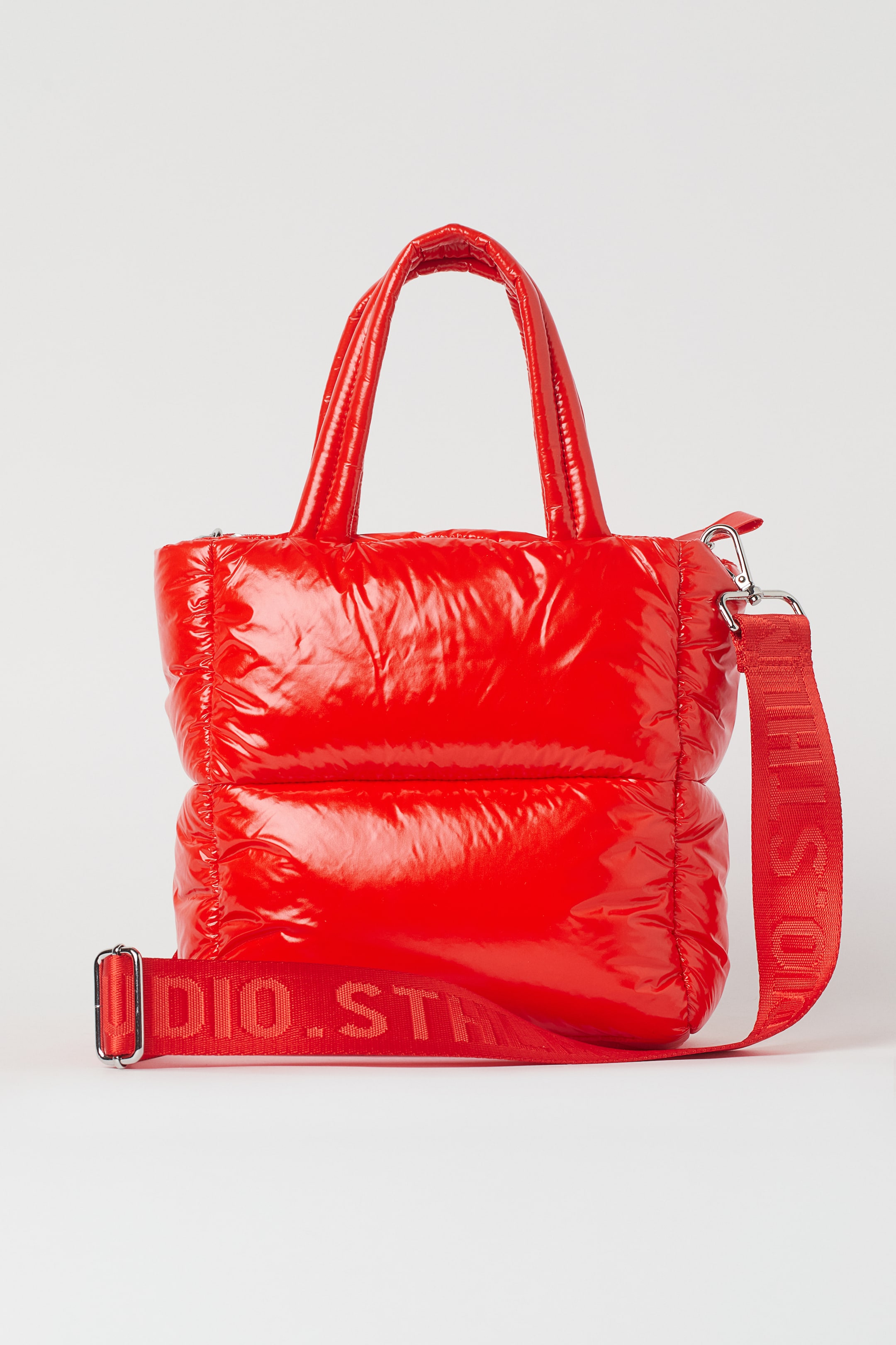 Padded Shopper with Shoulder Strap - Red - Ladies | H&M US 