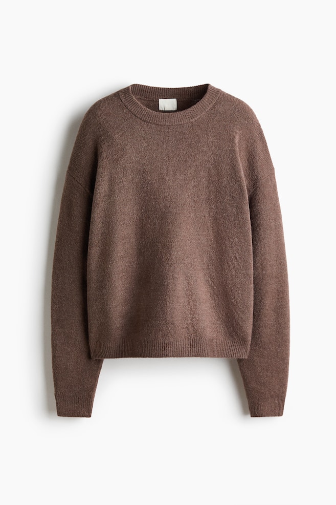 Pullover in maglia - Talpa scuro/Crema/Rosa chiaro/Talpa chiaro mélange/Nero/Beige chiaro mélange - 1