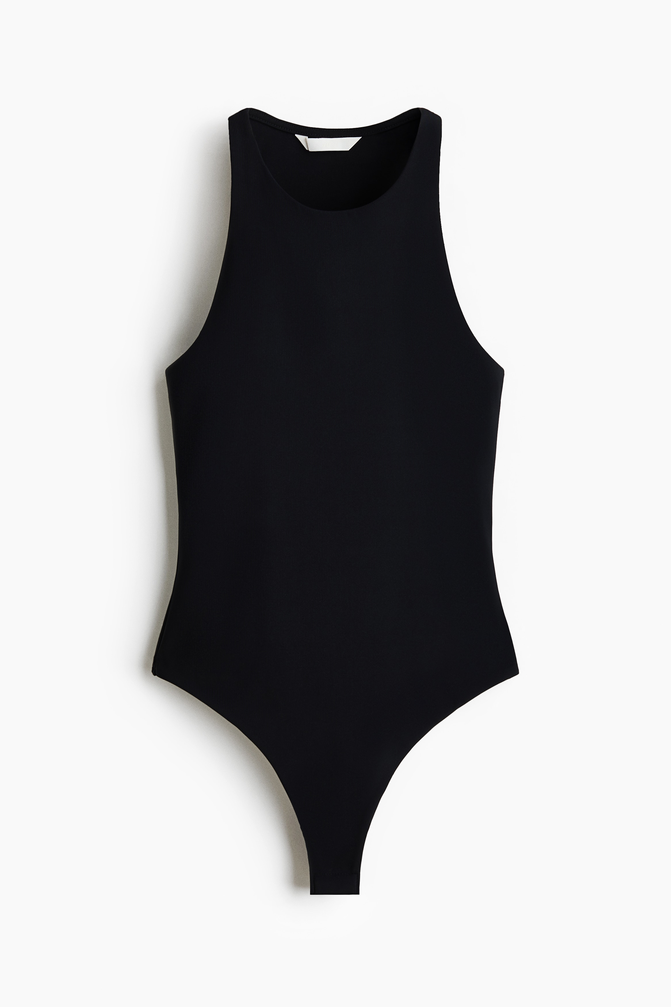 Sleeveless Thong Bodysuit - Black/Dark brown/White/Dark dusty pink