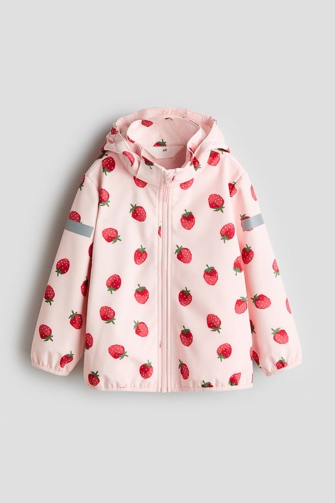 Water-resistant softshell jacket - Light pink/strawberries/Light pink/floral/Light pink/hearts/Dusty blue/dinosaurs/Pink/floral/Taupe/dinosaurs - 1