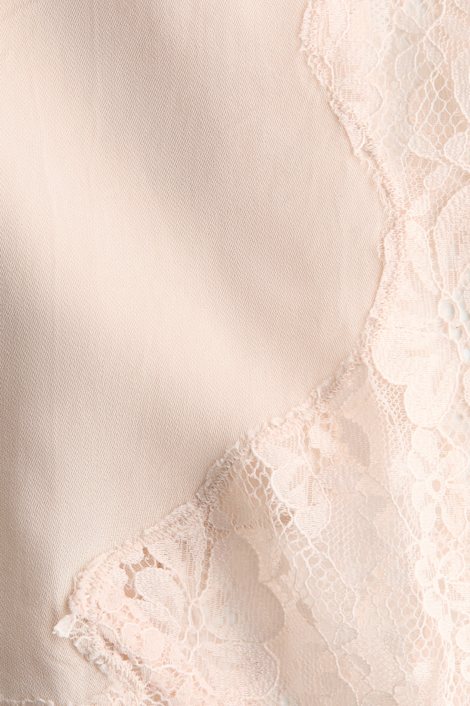 레이스 트리밍 비스코스 스커트 - 라이트 파우더 핑크 - 6