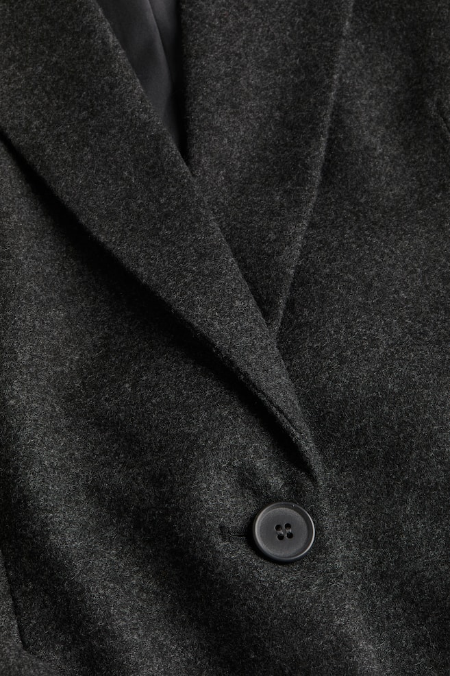 Oversized twill blazer - Dark grey/Black/Dogtooth-patterned - 5
