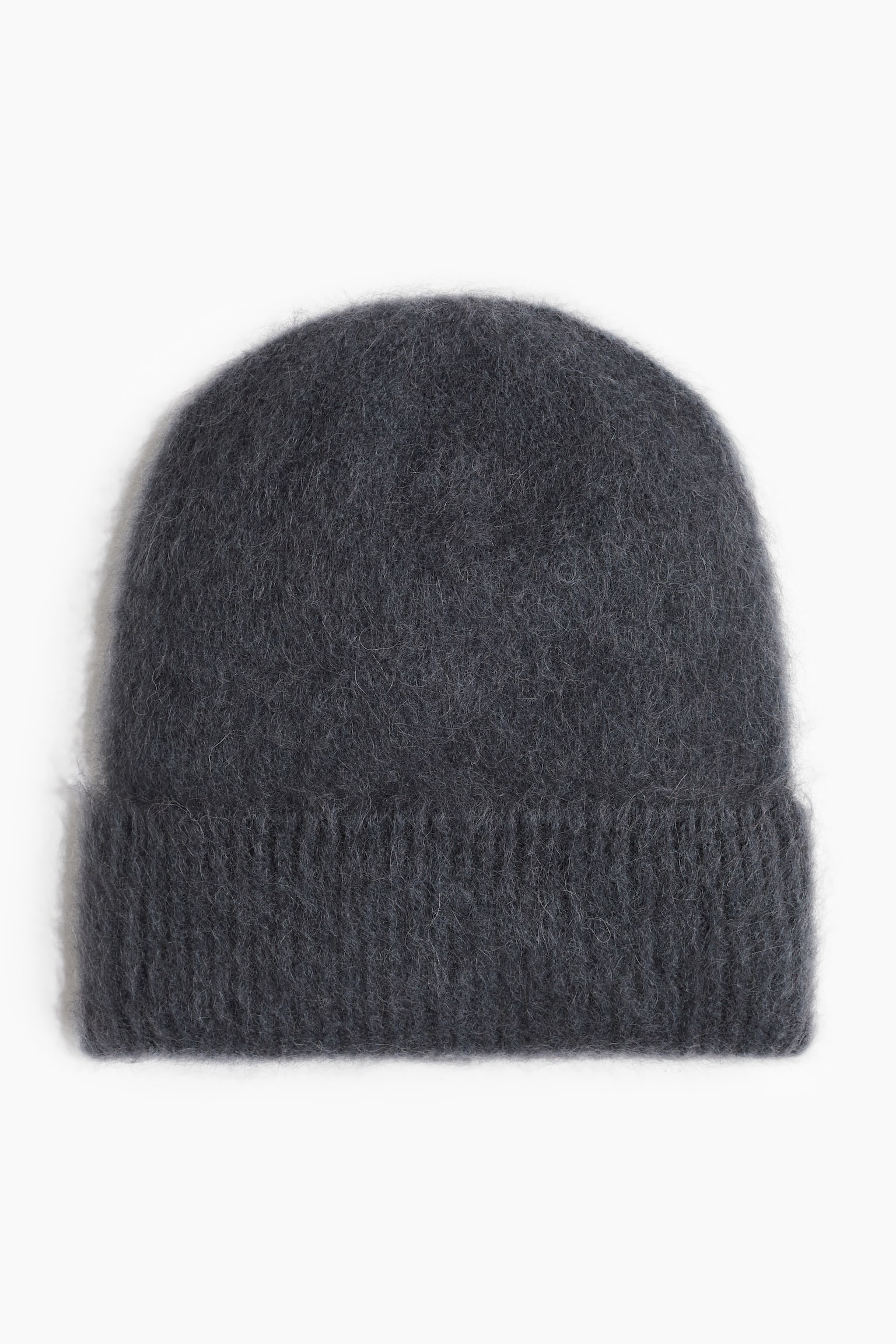 Mohair-blend beanie - Dark grey - 1