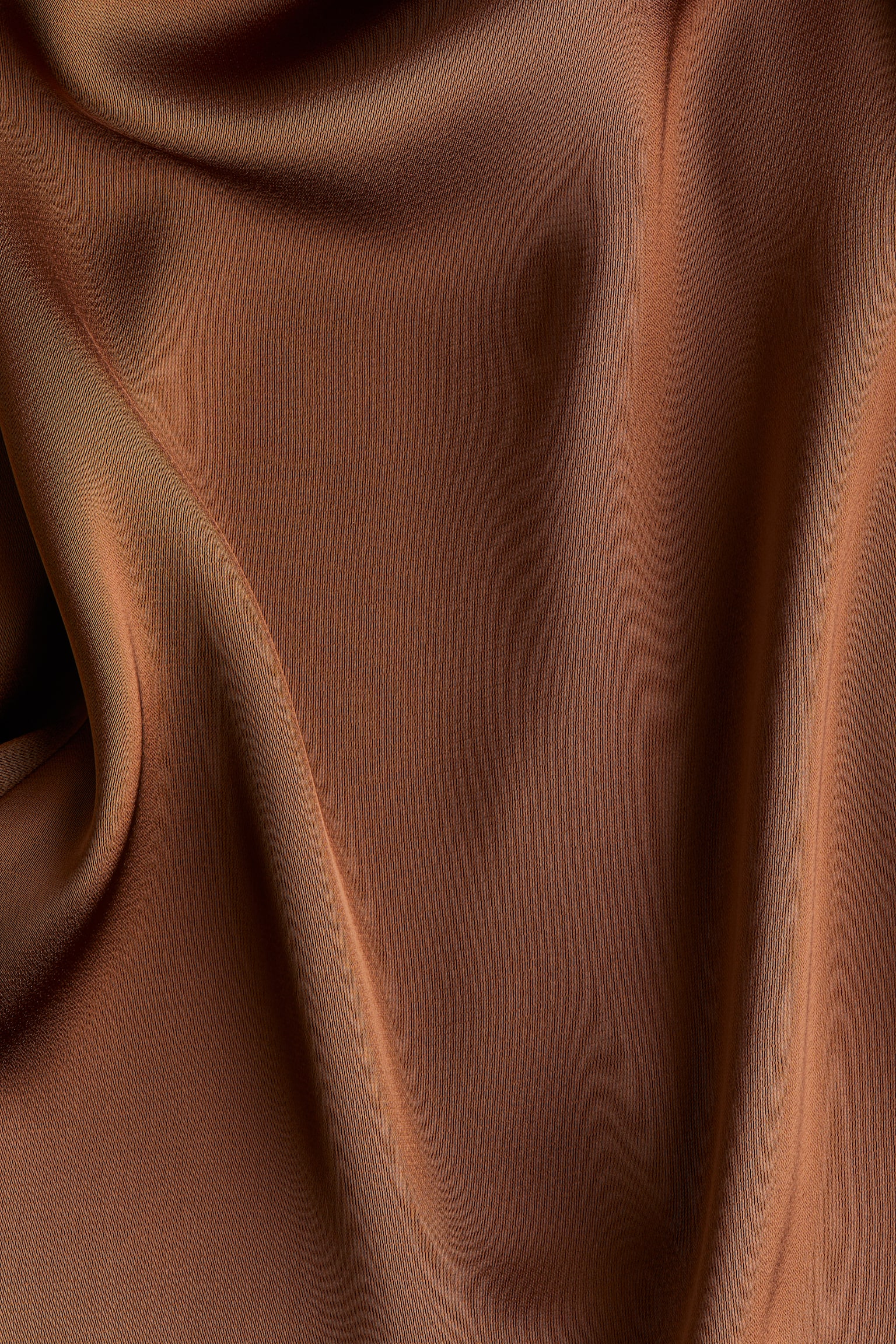 Chân váy satin dáng chữ A - Màu nâu/Màu be nhạt - 3