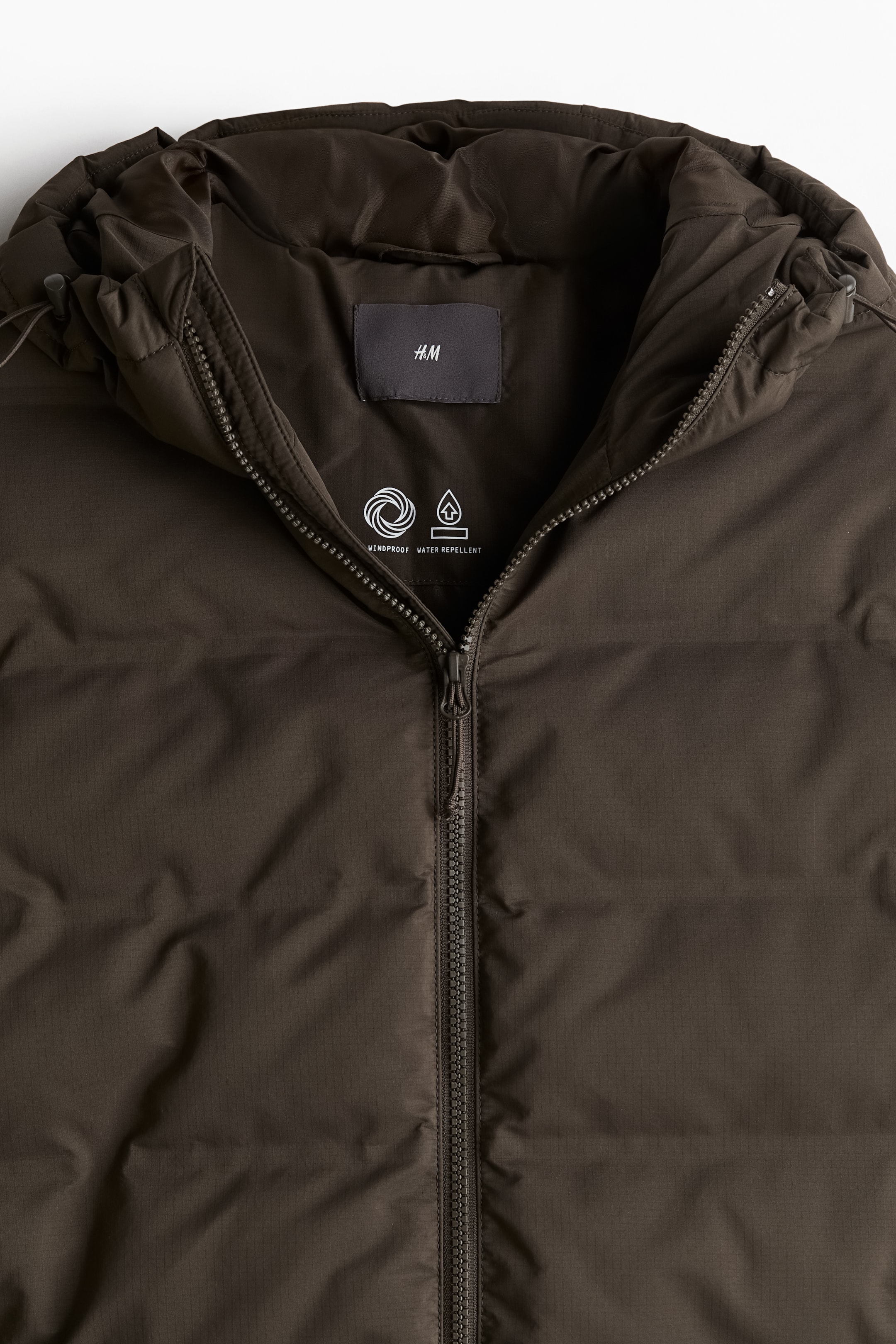 Regular Fit puffer jacket - Dark khaki green - Men | H&M GB 7