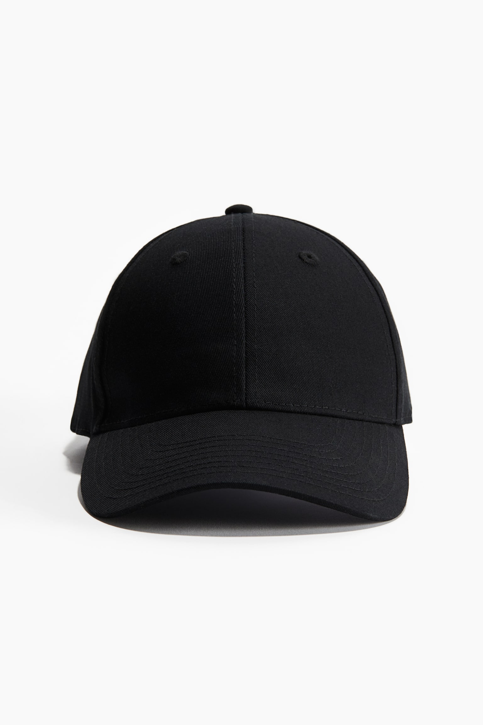 Cotton twill cap - Black/Dark beige/Beige - 1