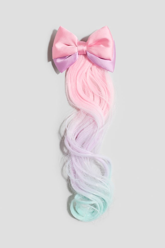 Barrette avec extensions - Rose/couleurs de l'arc-en-ciel/Rose/couleurs de l'arc-en-ciel - 1