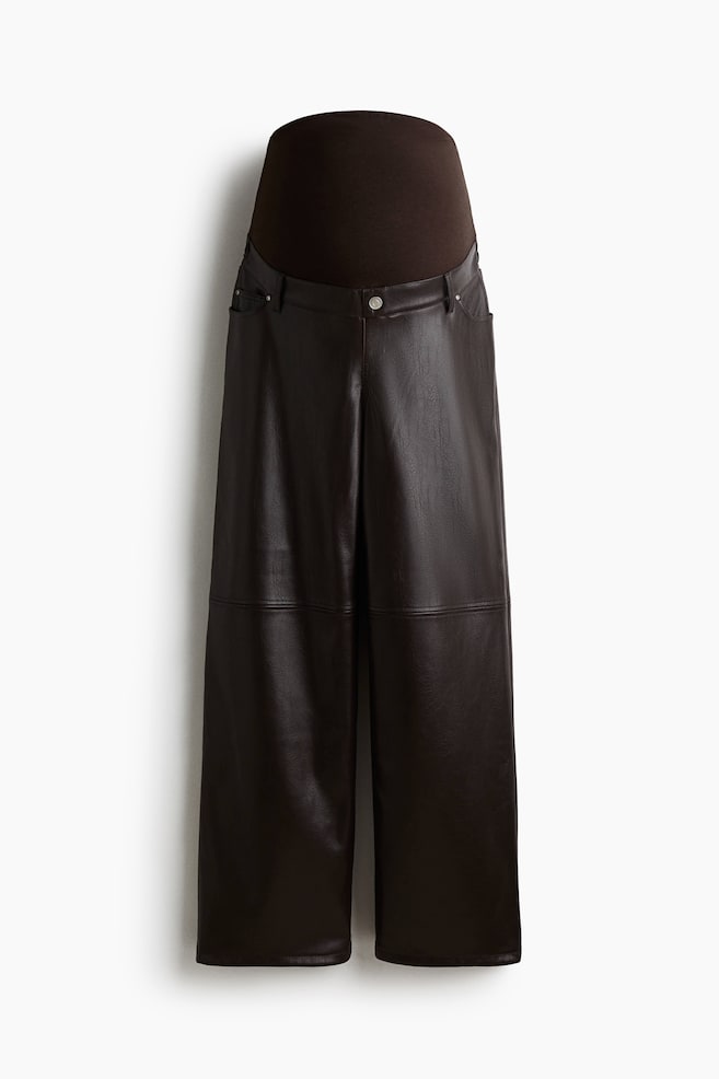 MAMA Pantaloni drepți - Maro-închis/Maro-închis - 1
