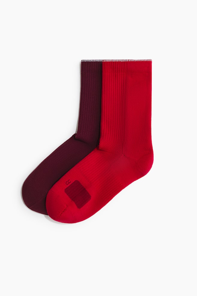 2-pack running socks with DryMove™ - Cherry red/Red/White - 1