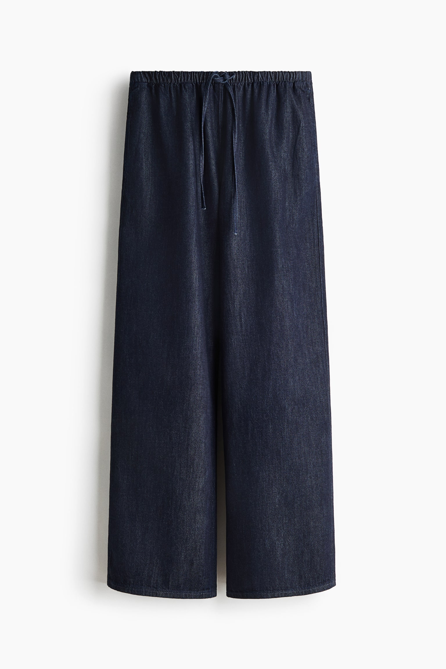 Denim drawstring trousers - Màu xanh denim đậm/Màu trắng/Màu xanh denim/Màu xanh denim nhạt - 1