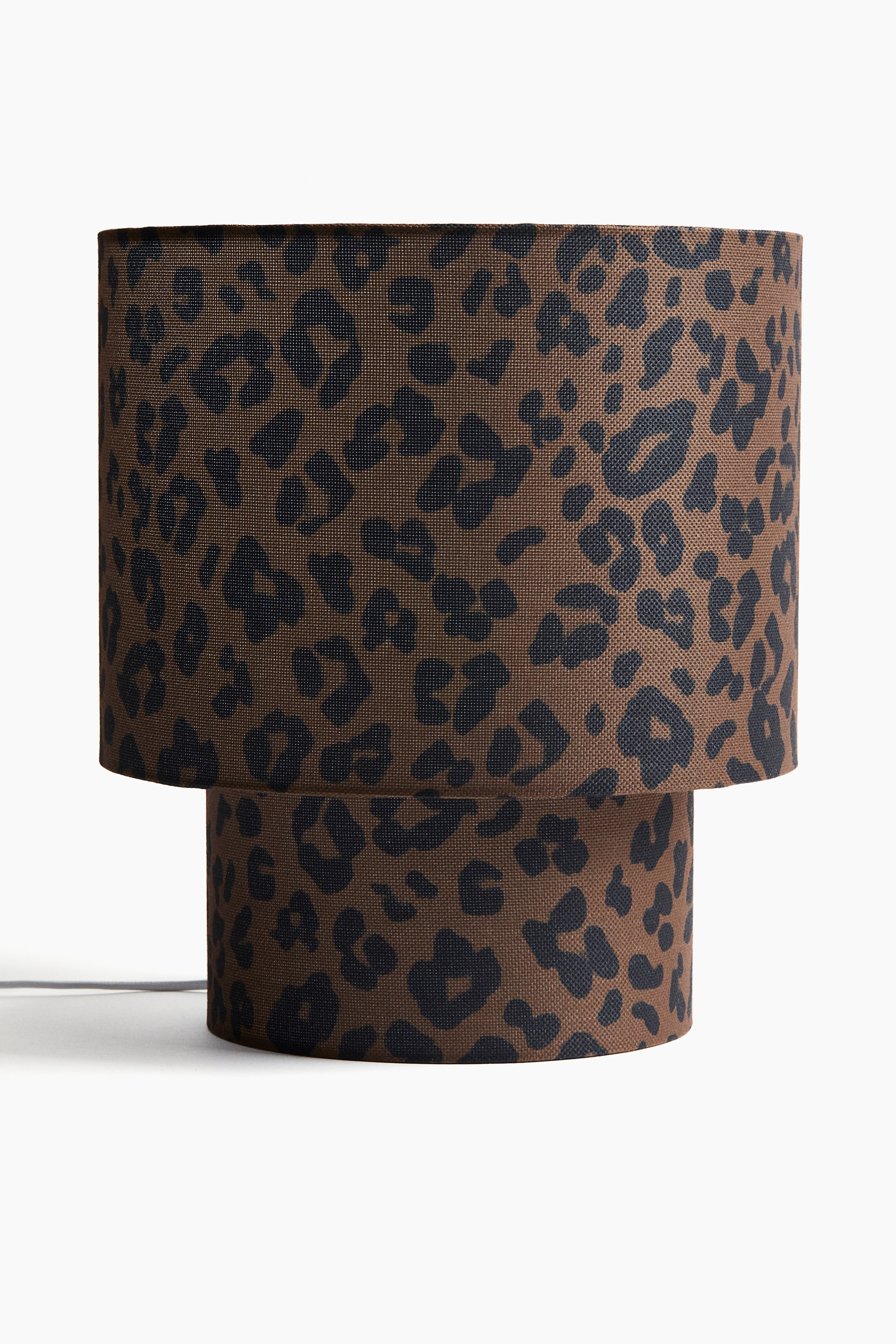 View larger image: Large fabric-covered table lamp - Brown/Leopard print - Home All | H&M GB 2