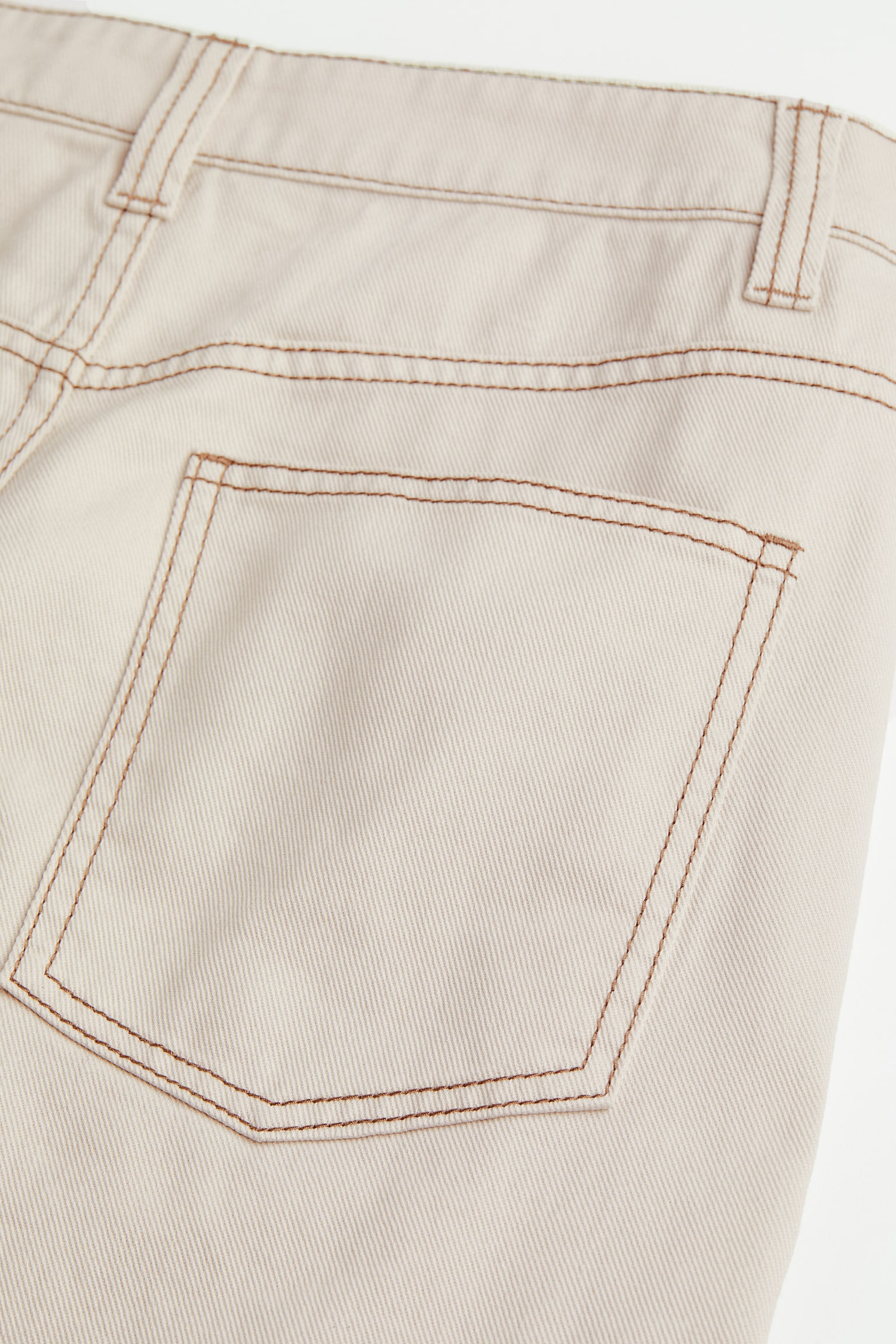 90s Baggy High Waist Jeans - Light beige/Dark beige - 3