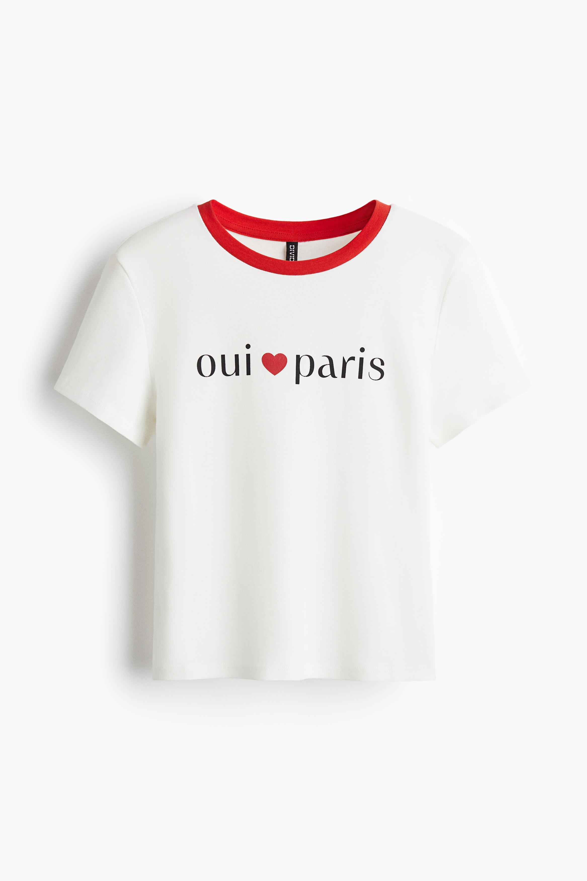 Cotton T-shirt - White/Paris/Light blue/Quartier Latin